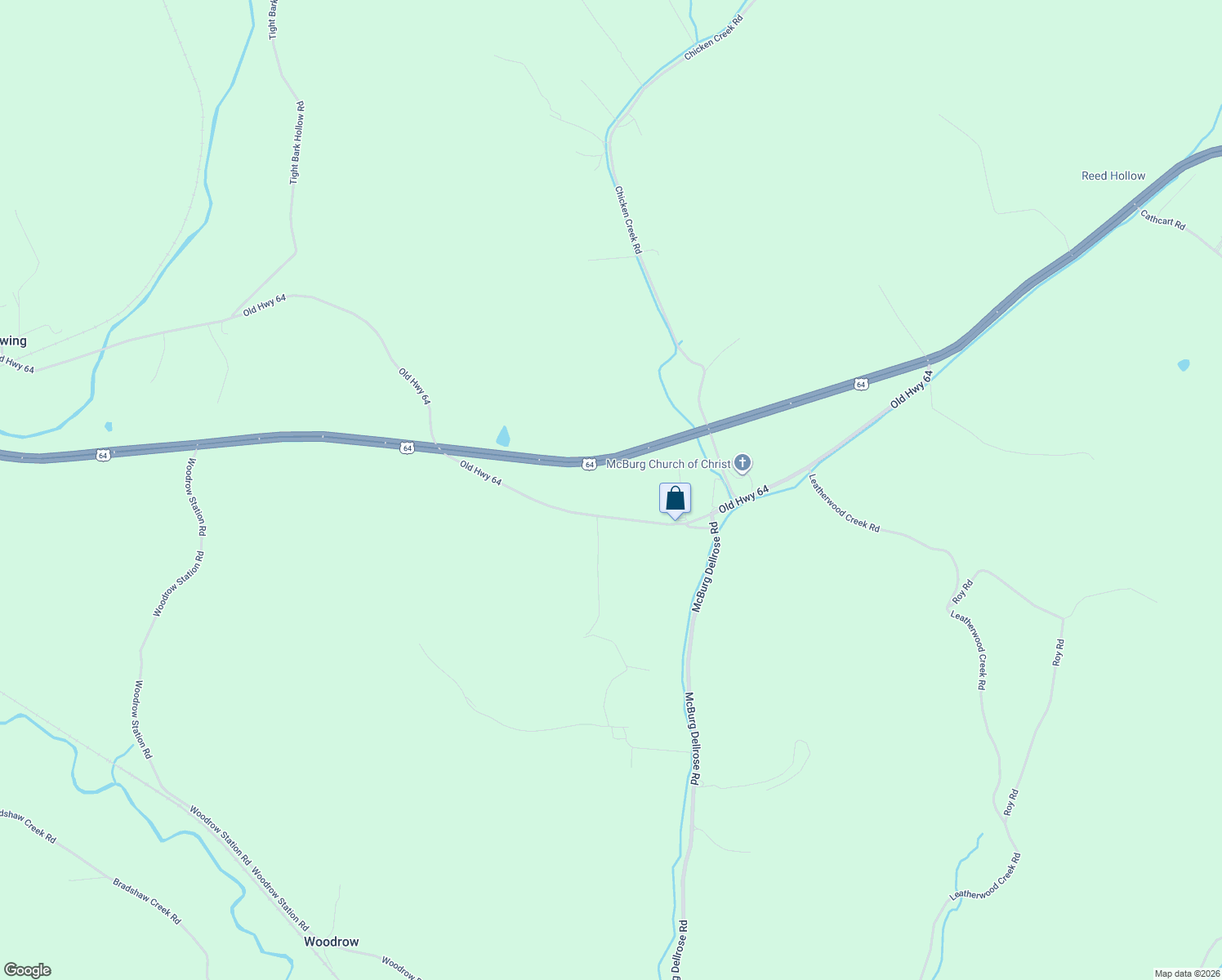 map of restaurants, bars, coffee shops, grocery stores, and more near 113 McBurg Road in Frankewing