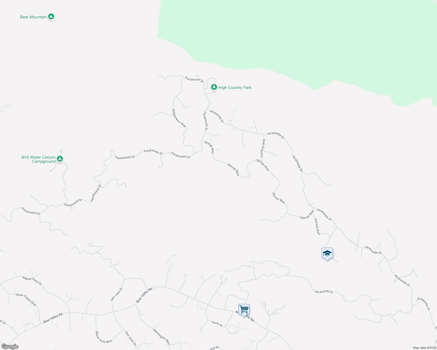 map of restaurants, bars, coffee shops, grocery stores, and more near 27140 Stirrup Way in Tehachapi