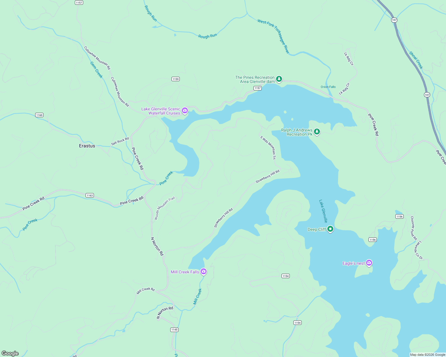 map of restaurants, bars, coffee shops, grocery stores, and more near Shepherds Gap Road in Cullowhee