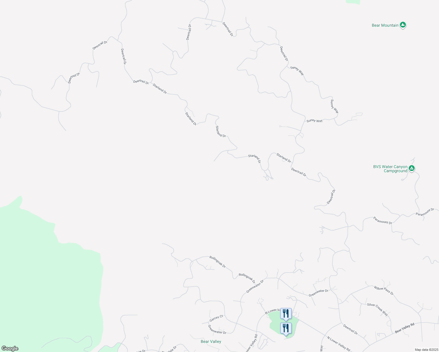 map of restaurants, bars, coffee shops, grocery stores, and more near 30140 Tuttle Court in Tehachapi