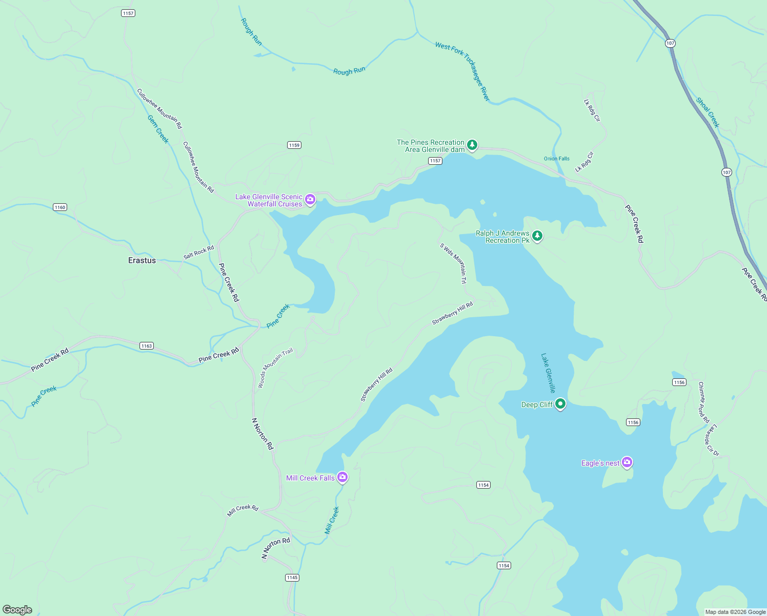 map of restaurants, bars, coffee shops, grocery stores, and more near Shepherds Gap Road in Cullowhee