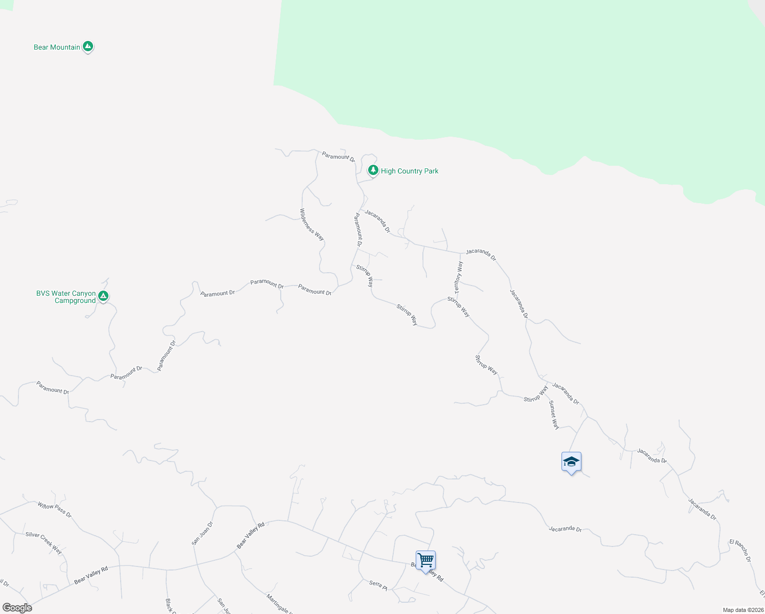 map of restaurants, bars, coffee shops, grocery stores, and more near 27140 Stirrup Way in Tehachapi