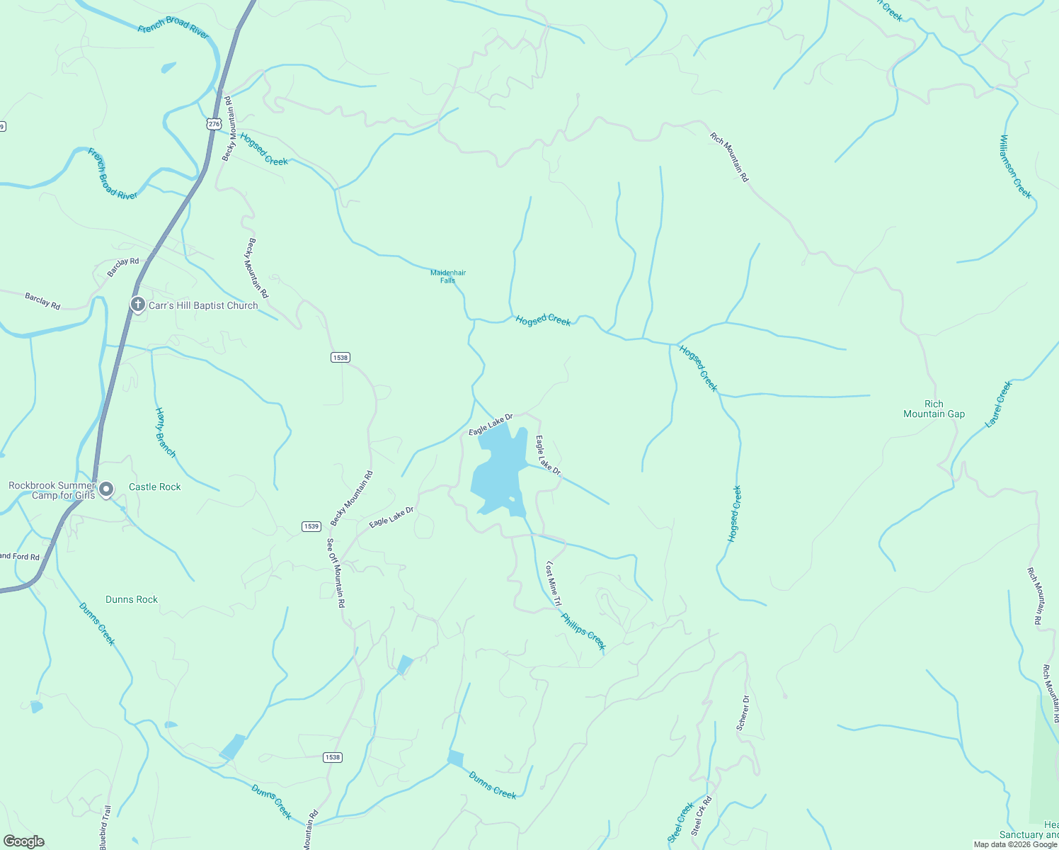 map of restaurants, bars, coffee shops, grocery stores, and more near 1058 Eagle Lake Drive in Brevard