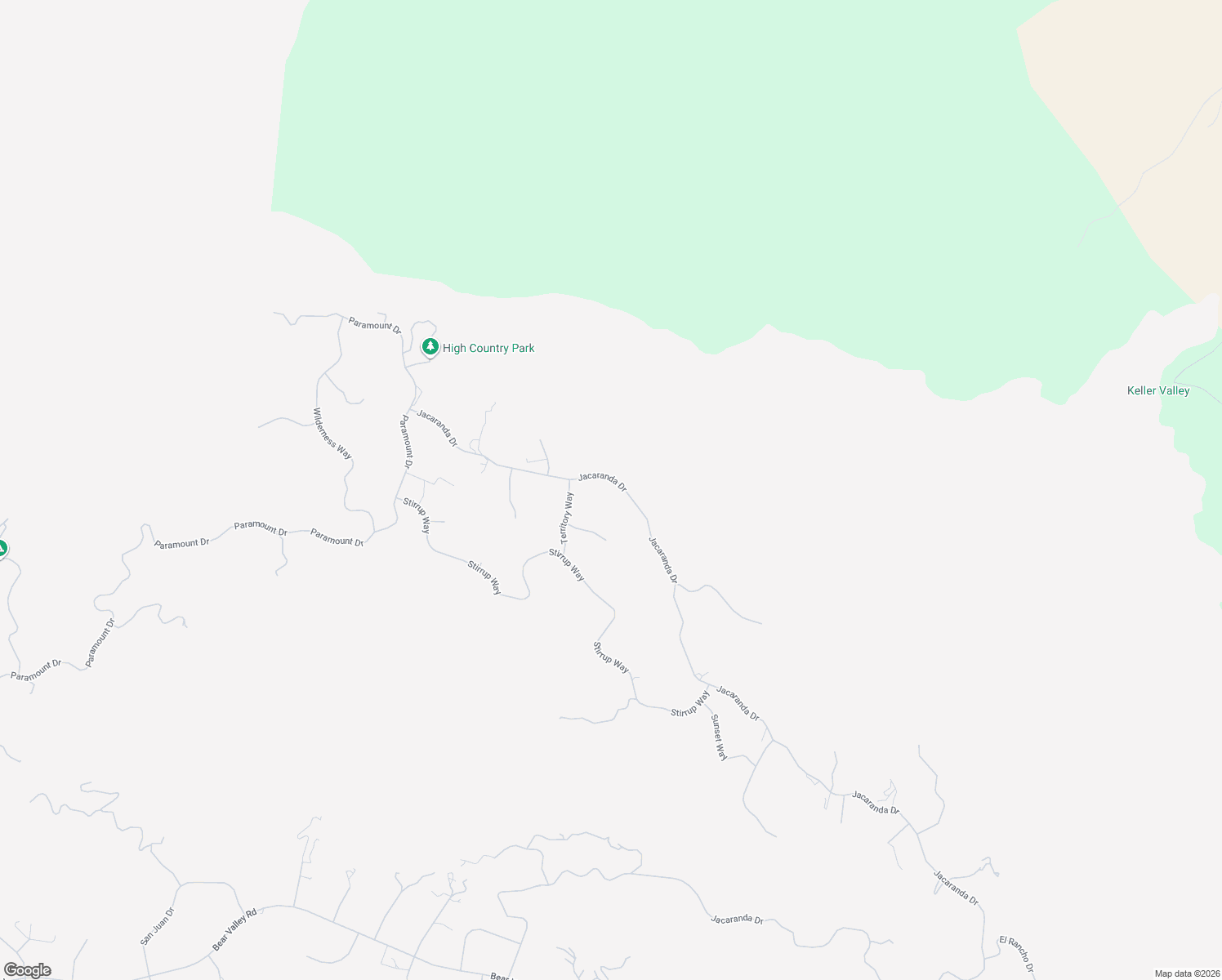 map of restaurants, bars, coffee shops, grocery stores, and more near 25701 Jacaranda Drive in Tehachapi