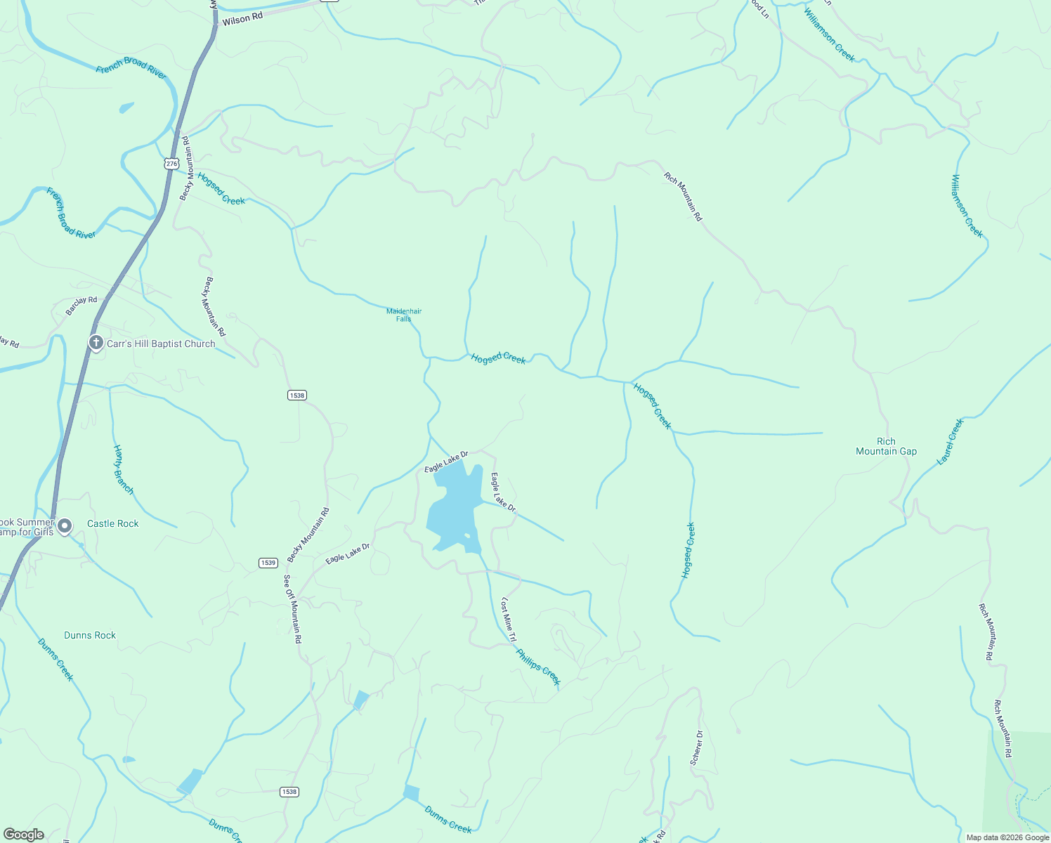 map of restaurants, bars, coffee shops, grocery stores, and more near 185 Old Spring Road in Brevard