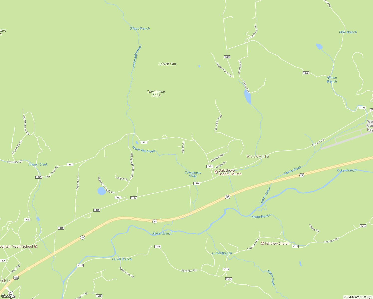 map of restaurants, bars, coffee shops, grocery stores, and more near 77 Gilbert Road in Marble