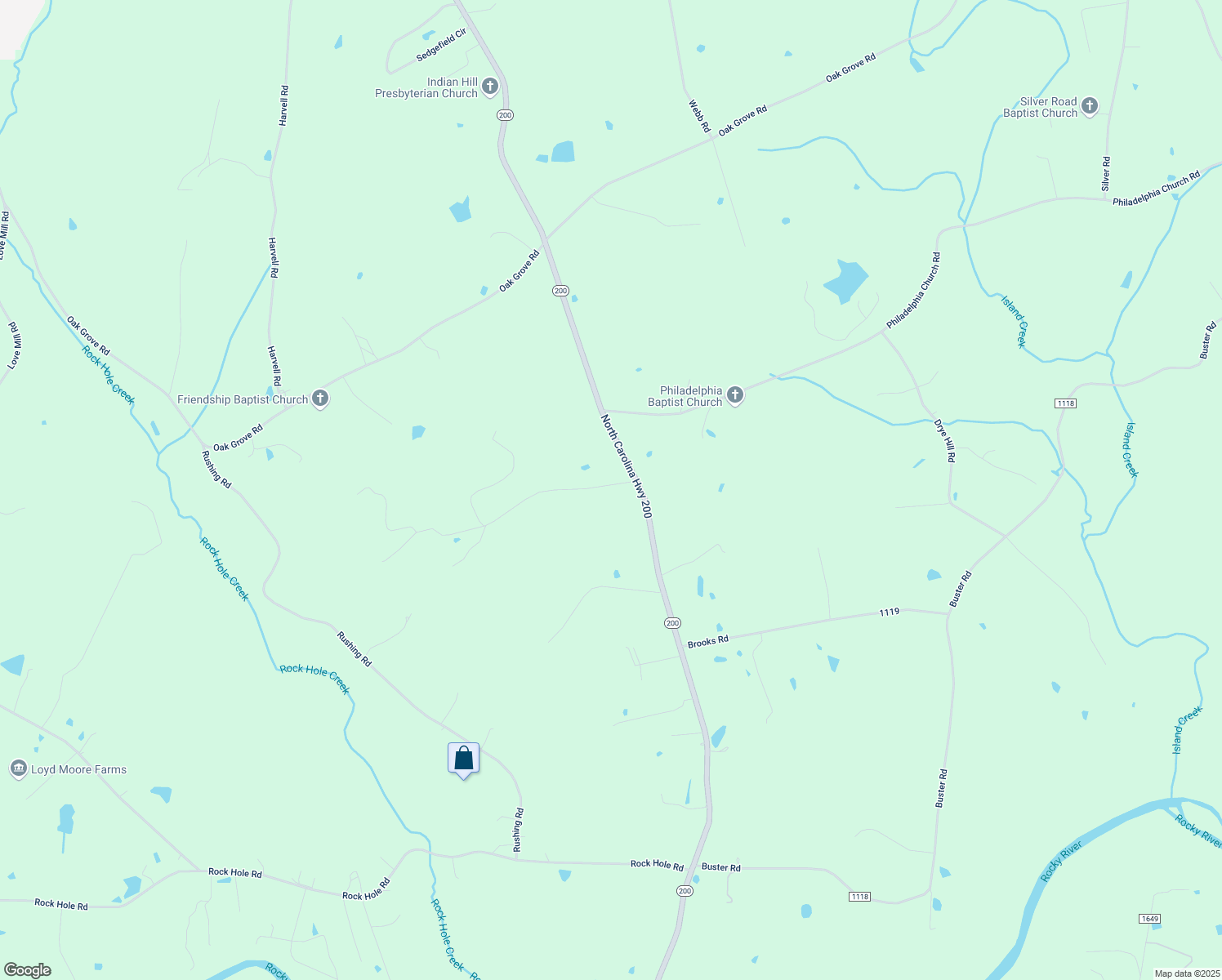 map of restaurants, bars, coffee shops, grocery stores, and more near 12178 Furr Road in Stanfield