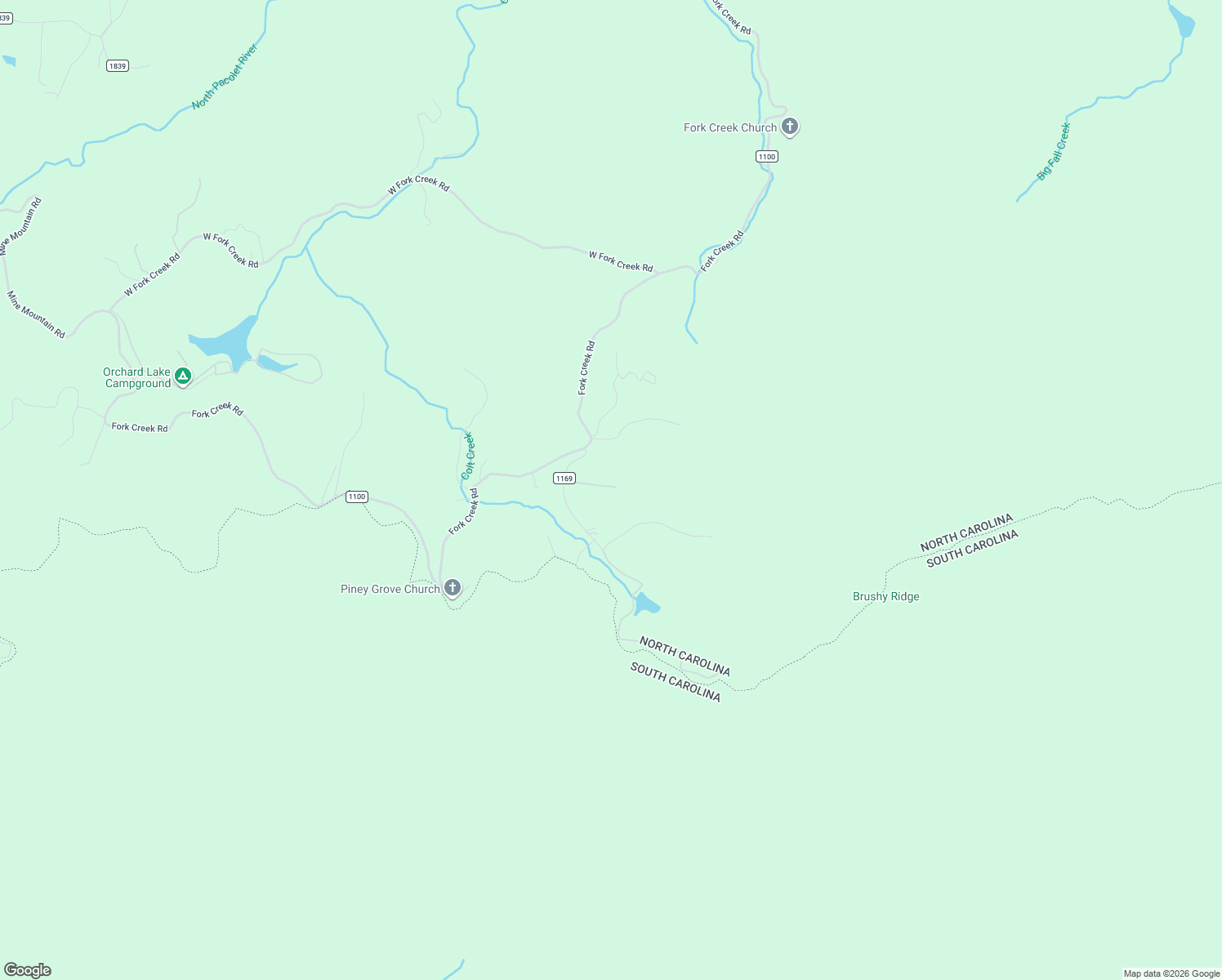 map of restaurants, bars, coffee shops, grocery stores, and more near 1161 Ed Gordon Sr Drive in Saluda