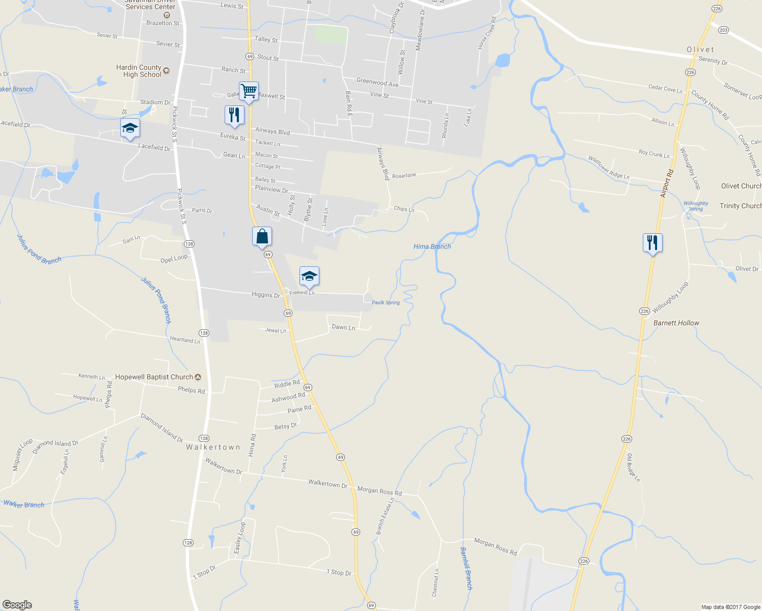 map of restaurants, bars, coffee shops, grocery stores, and more near 90 Crabapple Trail in Savannah