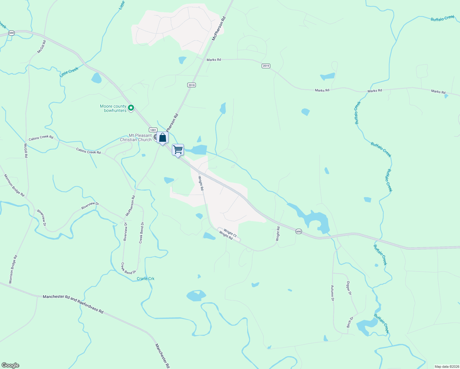 map of restaurants, bars, coffee shops, grocery stores, and more near 4831 Lobelia Road in Vass