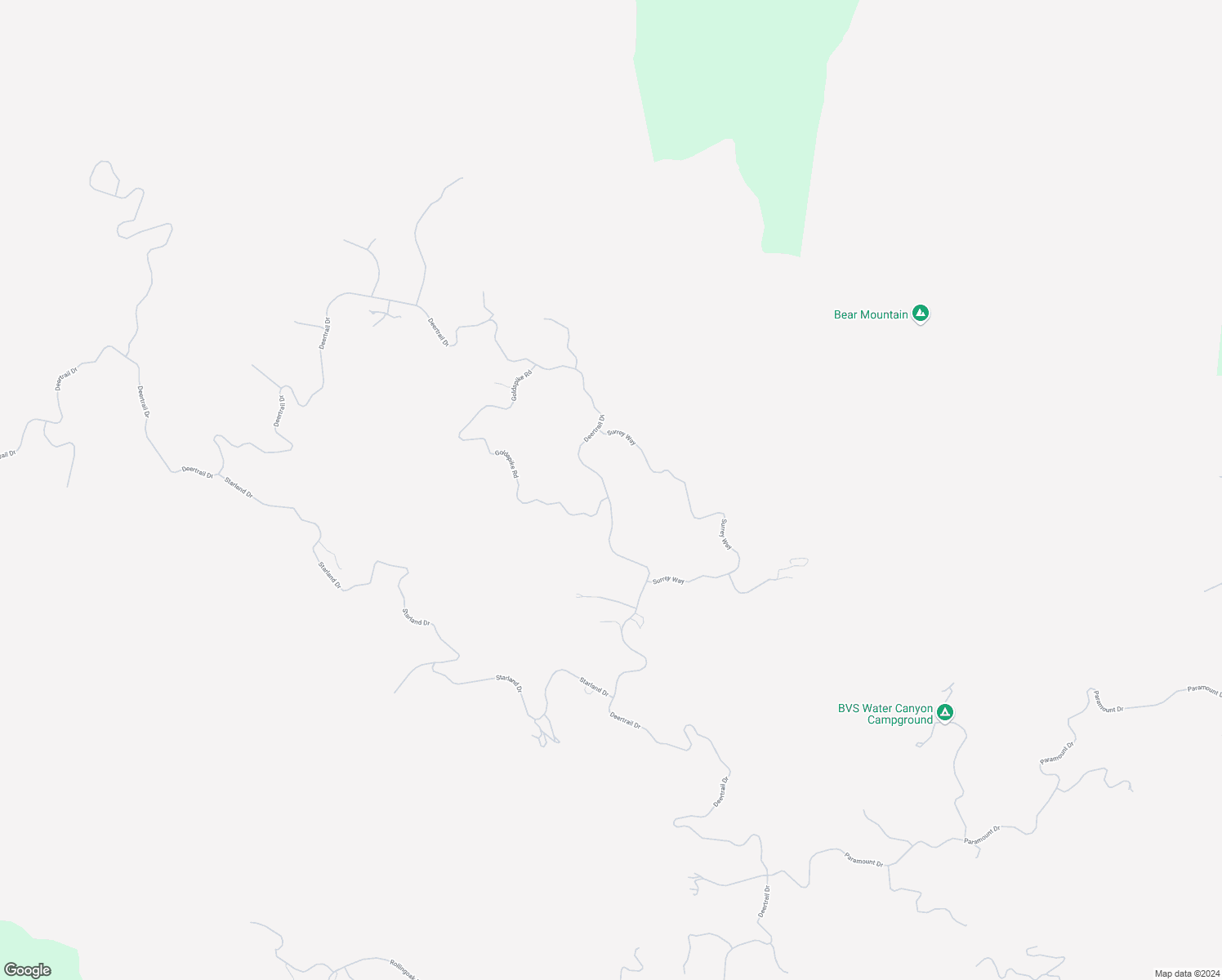 map of restaurants, bars, coffee shops, grocery stores, and more near 26120 Deertrail Drive in Tehachapi