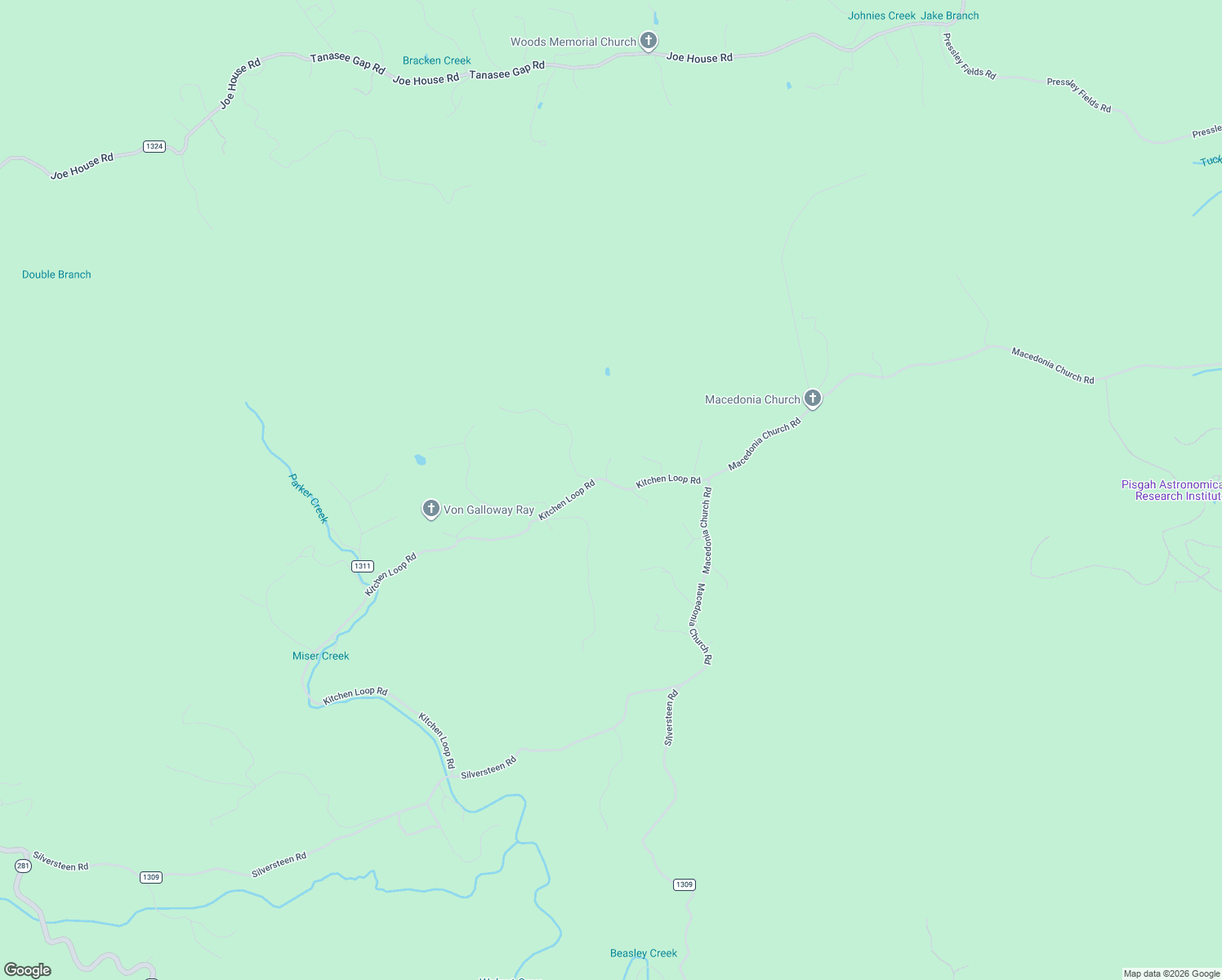 map of restaurants, bars, coffee shops, grocery stores, and more near 300 Kitchen Loop Road in Lake Toxaway