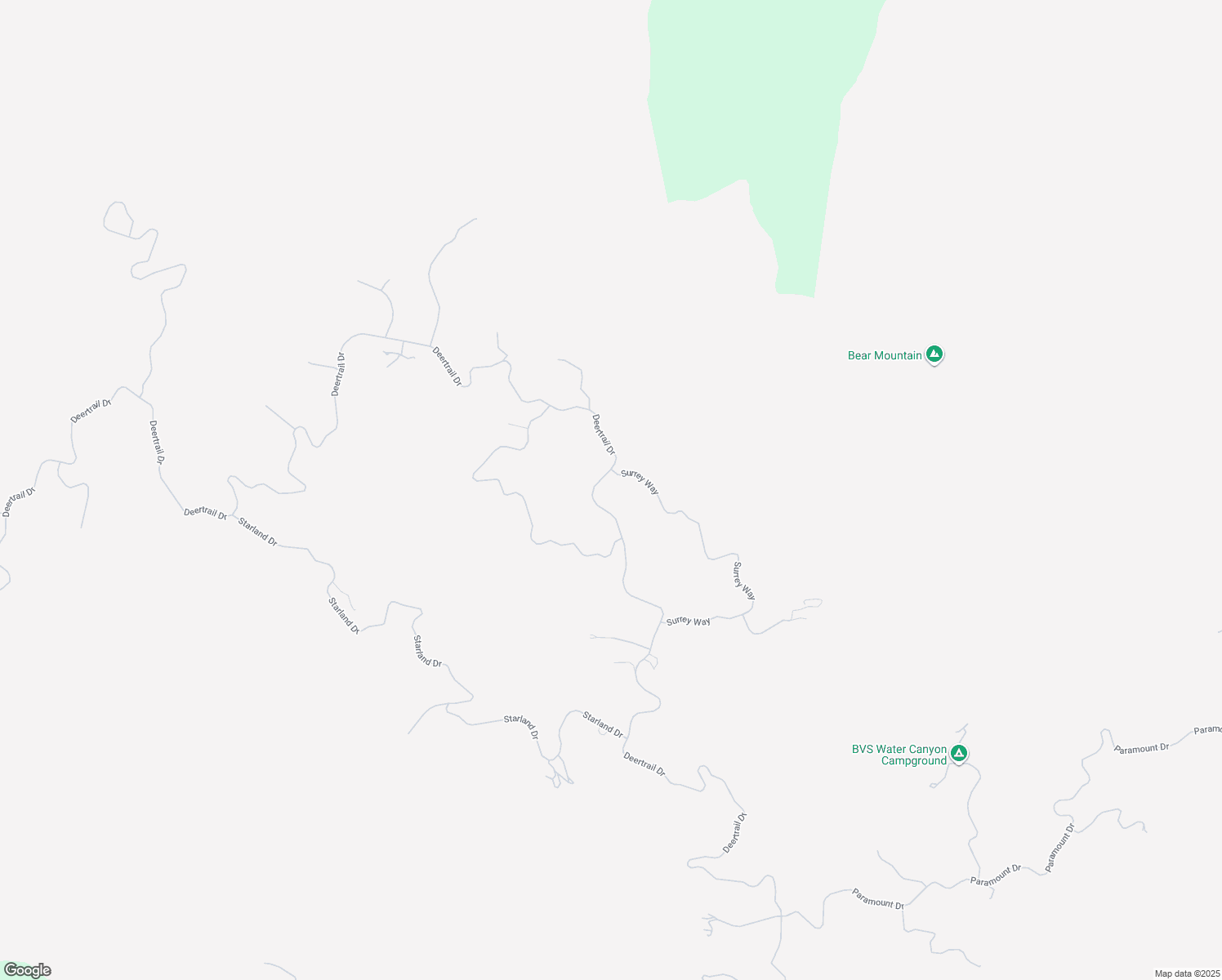 map of restaurants, bars, coffee shops, grocery stores, and more near 26250 Deertrail Drive in Tehachapi