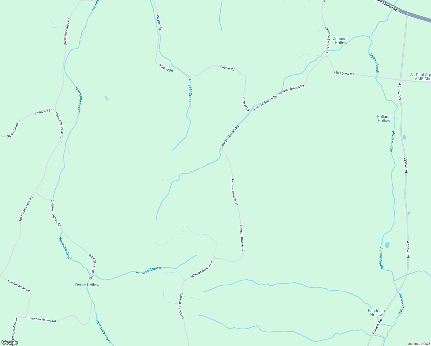 map of restaurants, bars, coffee shops, grocery stores, and more near 109 Ben Johnson Road in Pulaski