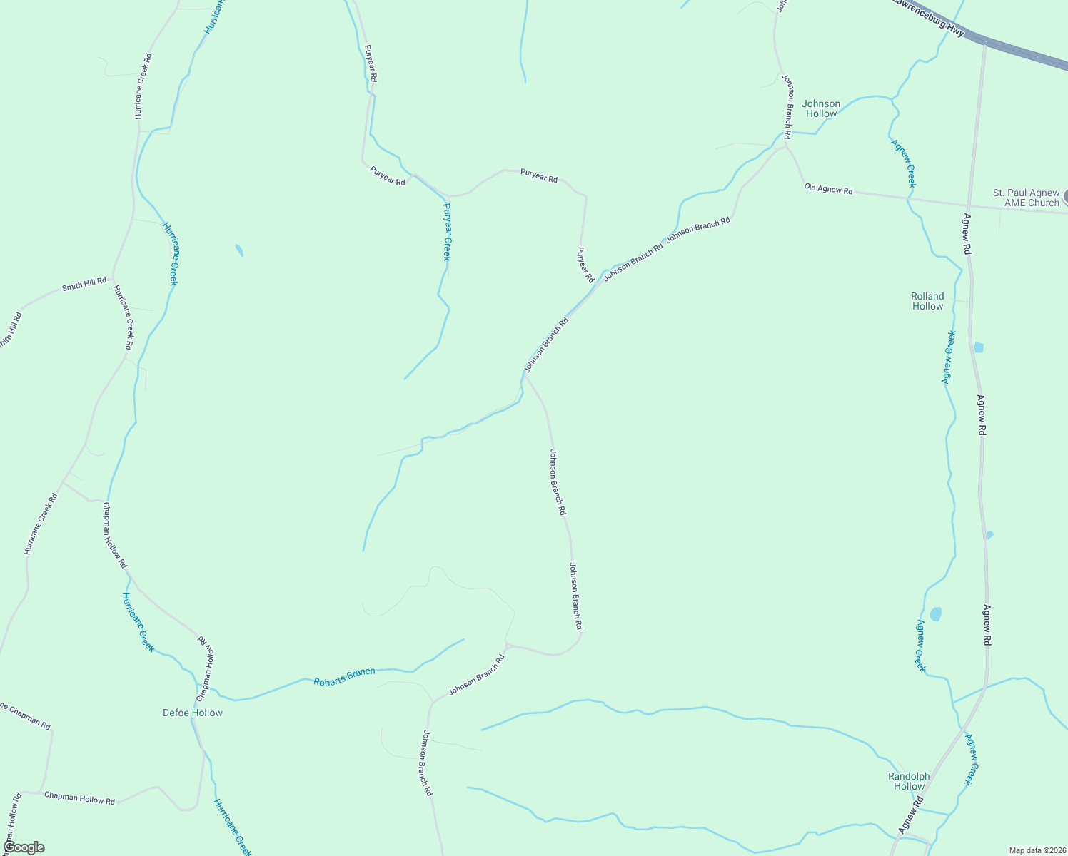 map of restaurants, bars, coffee shops, grocery stores, and more near 109 Ben Johnson Road in Pulaski