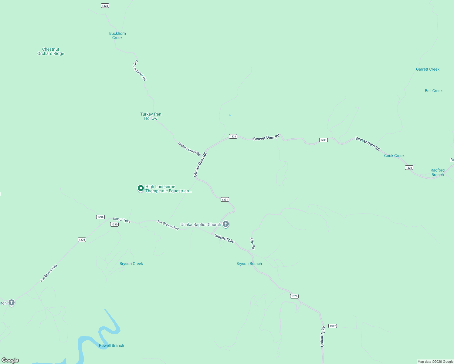 map of restaurants, bars, coffee shops, grocery stores, and more near 12193 Beaver Dam Road in Murphy