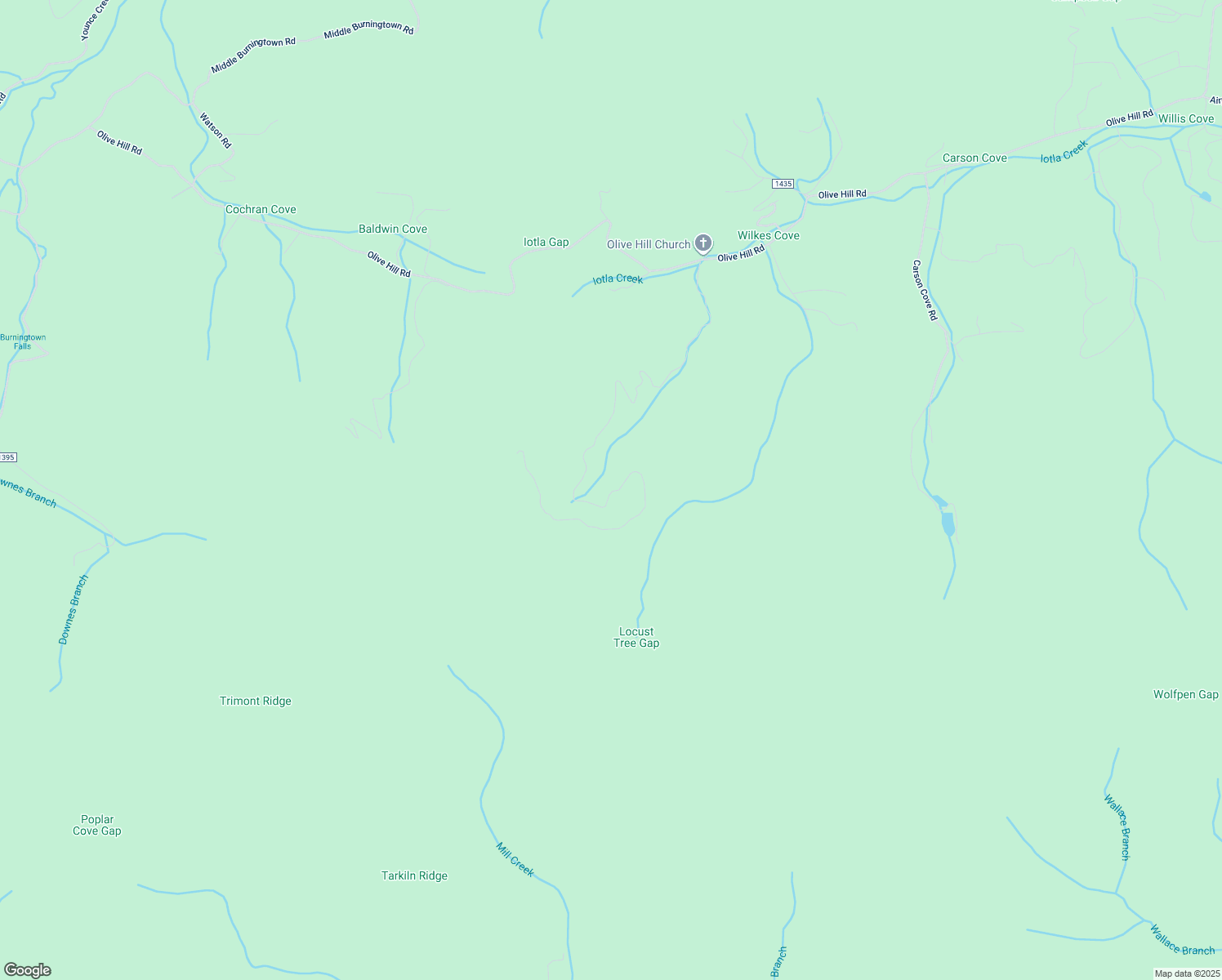 map of restaurants, bars, coffee shops, grocery stores, and more near Olive Hill Road in Macon County