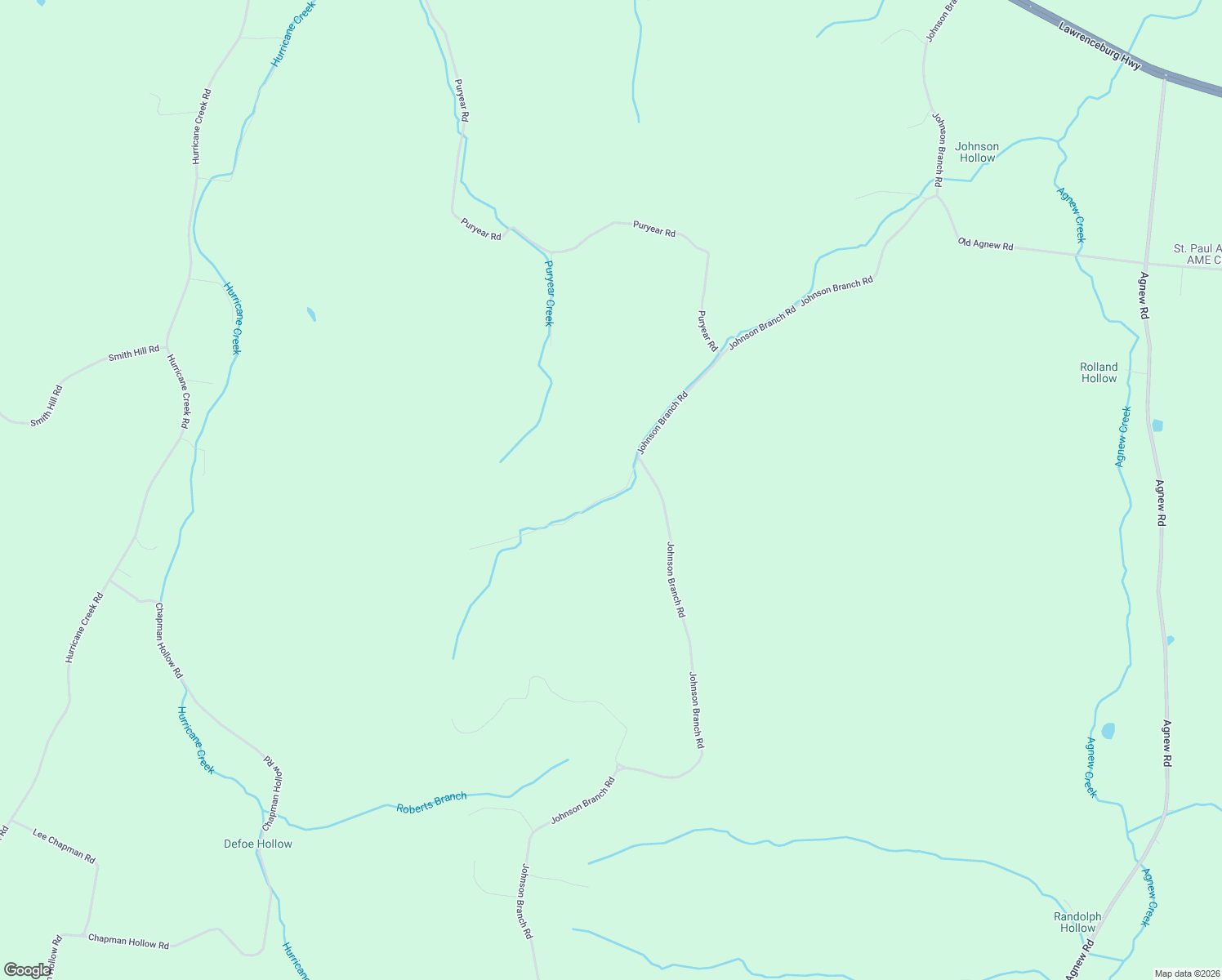 map of restaurants, bars, coffee shops, grocery stores, and more near 120 Ben Johnson Road in Pulaski