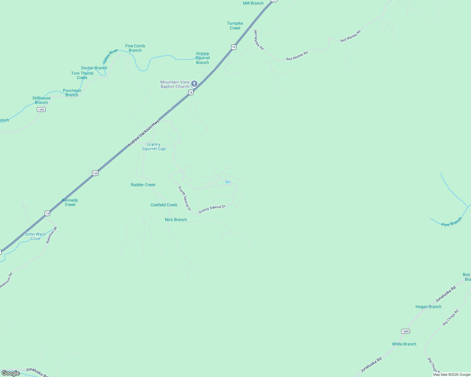 map of restaurants, bars, coffee shops, grocery stores, and more near 48 Granny Squirrel Drive in Andrews