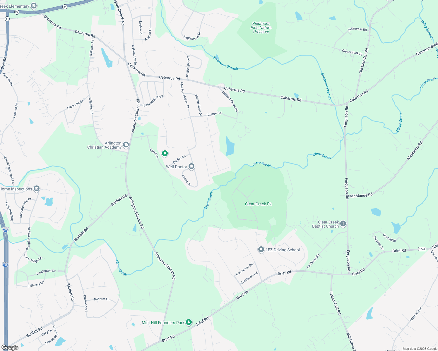 map of restaurants, bars, coffee shops, grocery stores, and more near 15324 Logan Grove Road in Charlotte