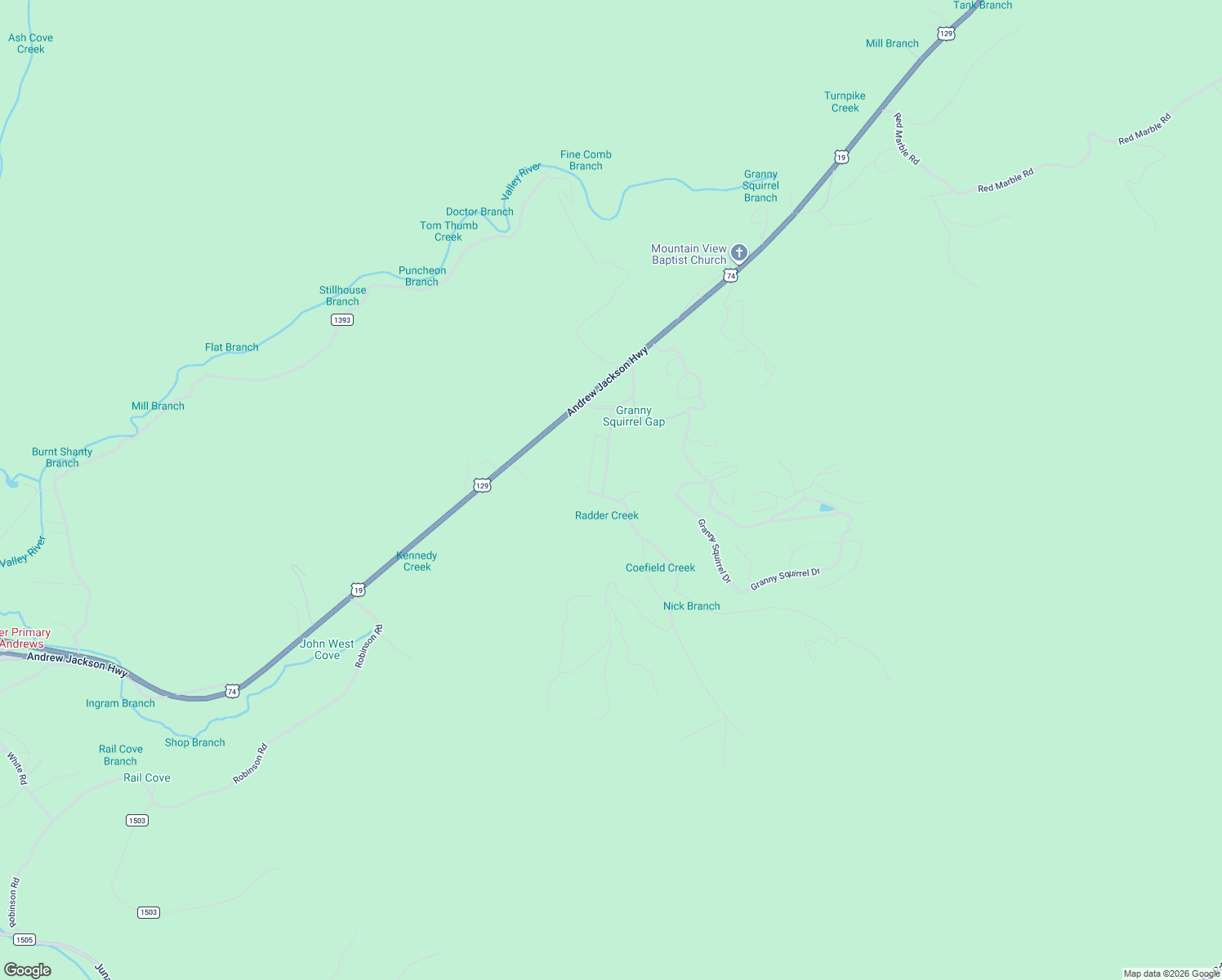 map of restaurants, bars, coffee shops, grocery stores, and more near 299 Meadowbrook Drive in Andrews