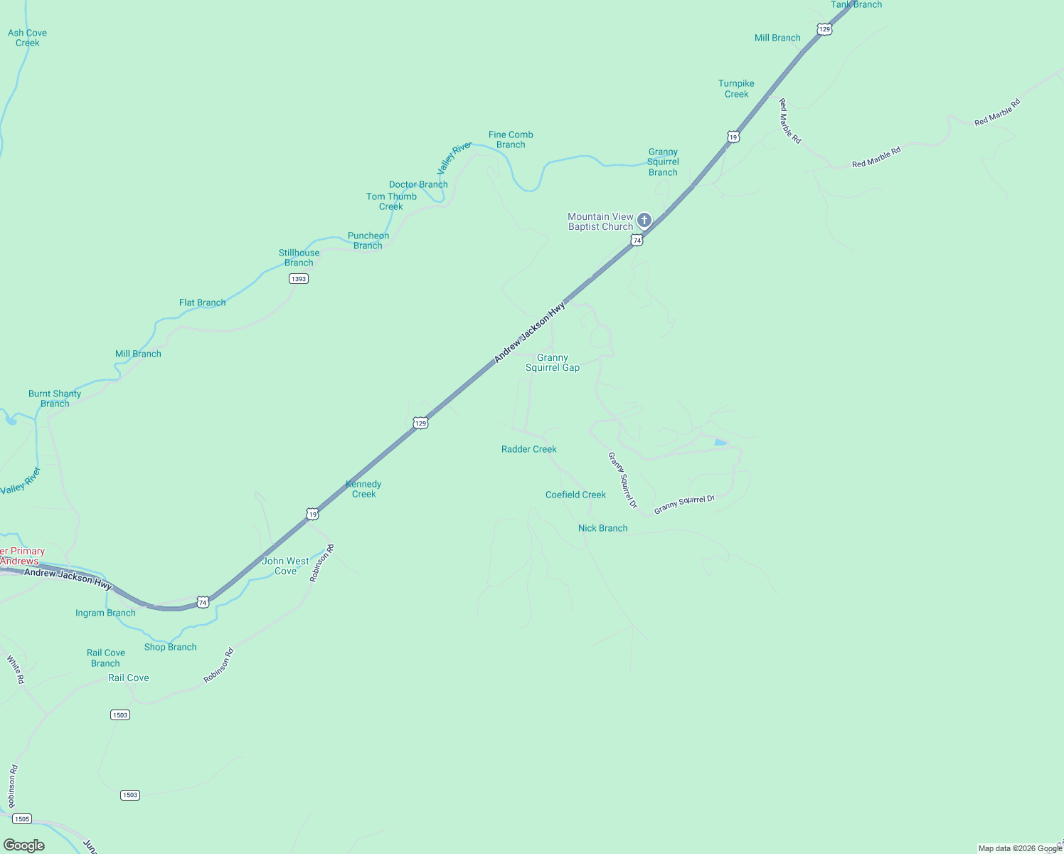 map of restaurants, bars, coffee shops, grocery stores, and more near 299 Meadowbrook Drive in Andrews