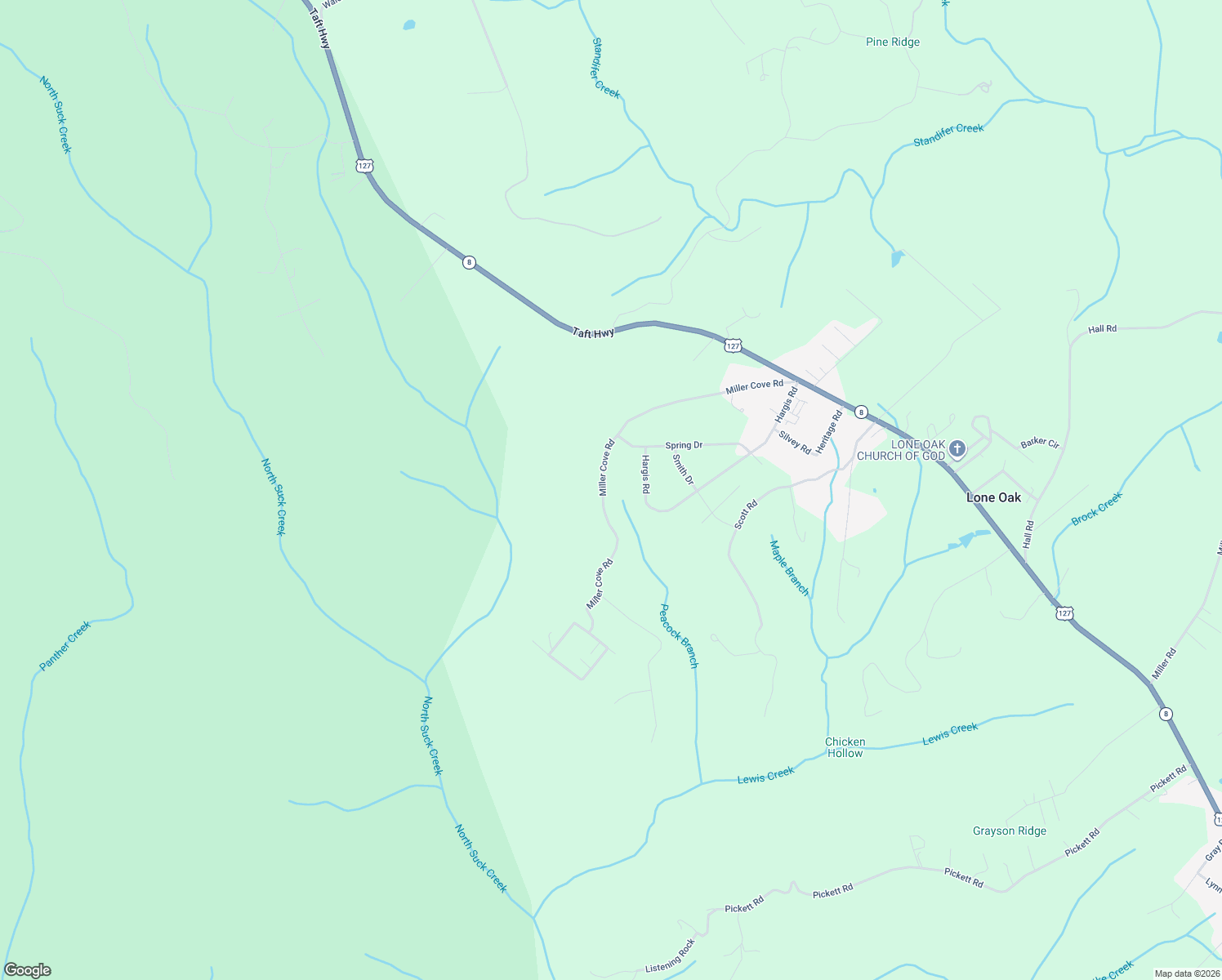 map of restaurants, bars, coffee shops, grocery stores, and more near 737 Miller Cove Road in Signal Mountain