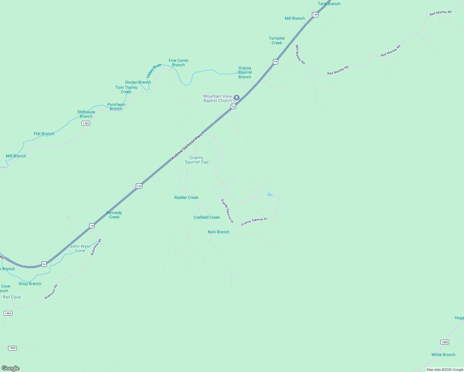 map of restaurants, bars, coffee shops, grocery stores, and more near 99 Pine Ridge Drive in Andrews