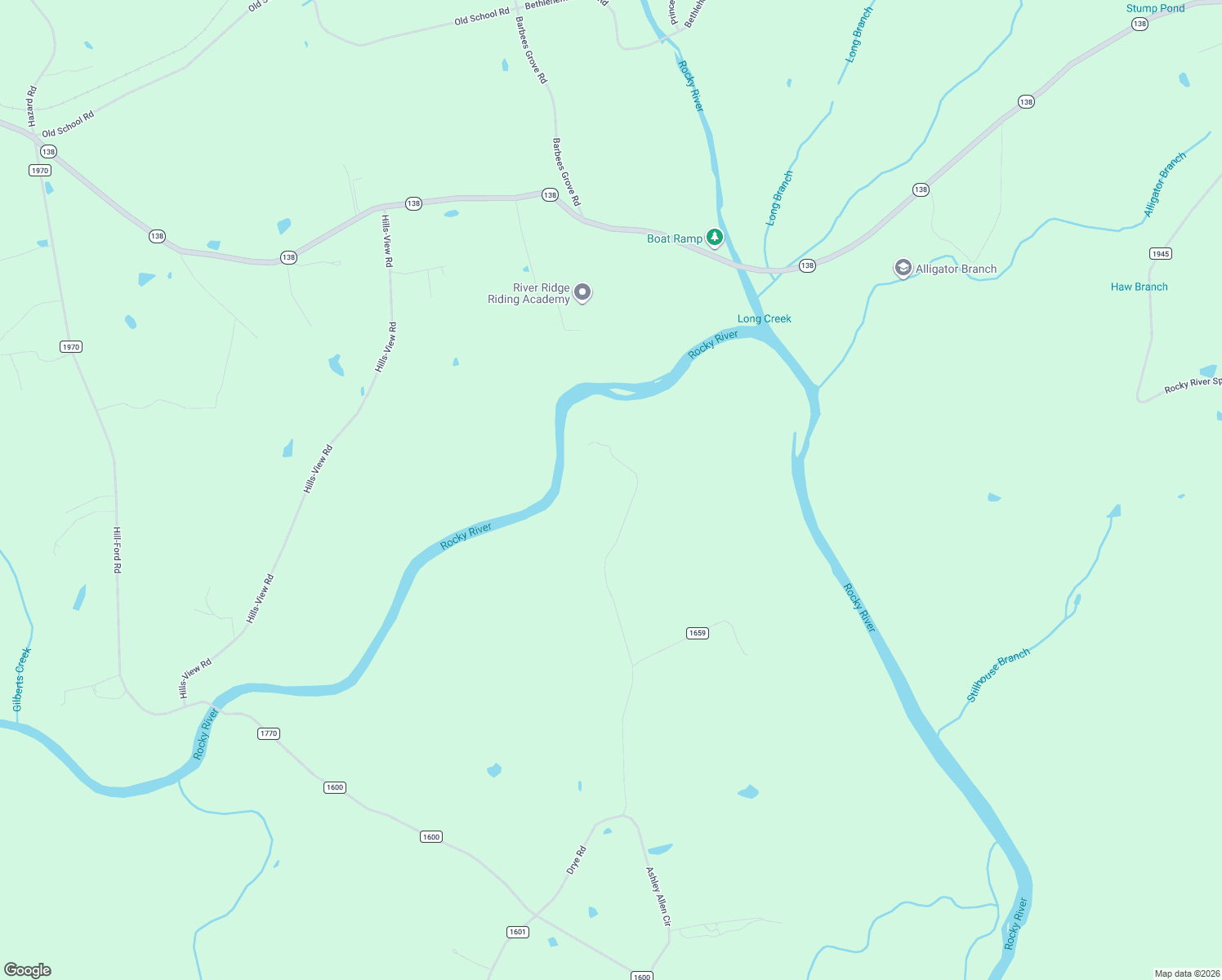 map of restaurants, bars, coffee shops, grocery stores, and more near Curlee Road in Polkton