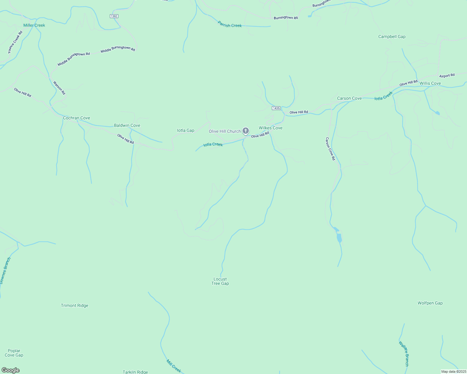 map of restaurants, bars, coffee shops, grocery stores, and more near 470 Wilkes Knob Road in Franklin