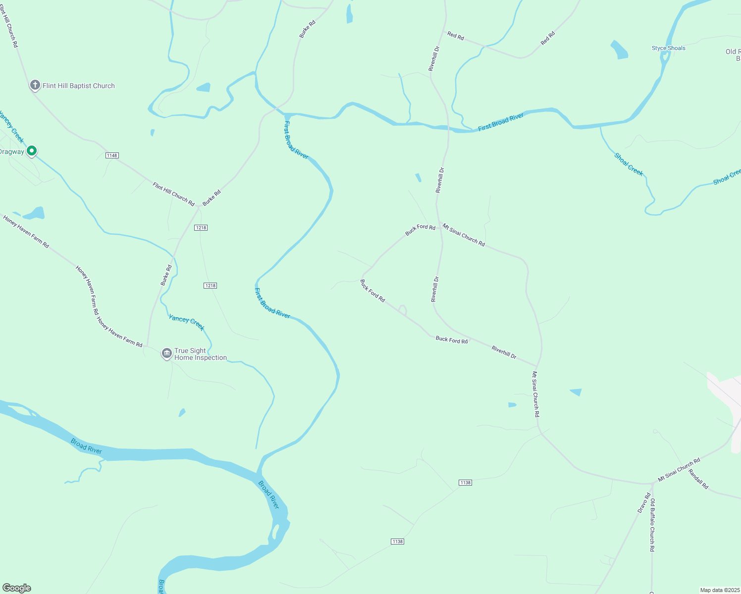map of restaurants, bars, coffee shops, grocery stores, and more near 1501-1527 Buck Ford Road in Shelby