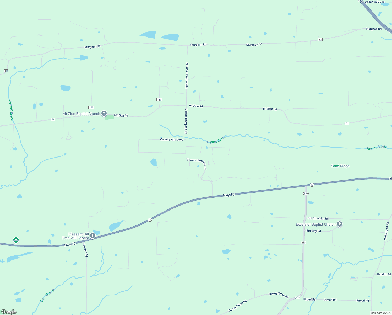 map of restaurants, bars, coffee shops, grocery stores, and more near 534 South Ross Hampton Road in Hackett