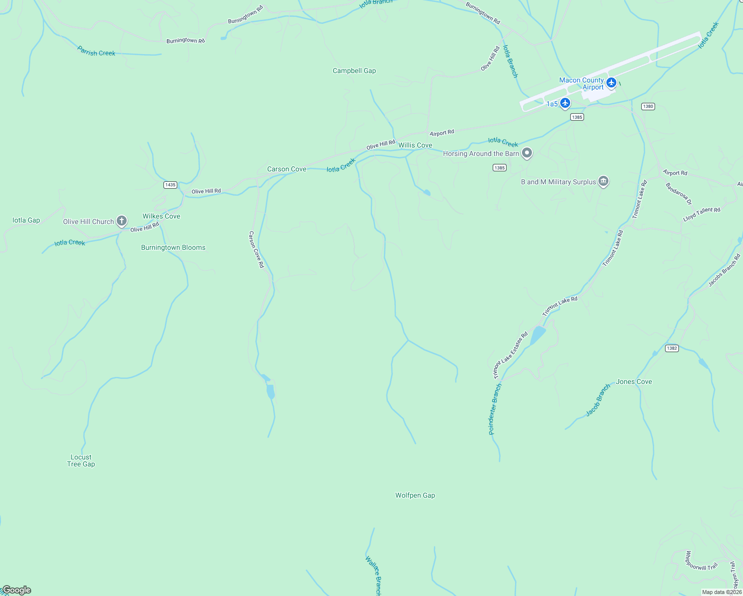 map of restaurants, bars, coffee shops, grocery stores, and more near 816 Willis Cove Road in Franklin