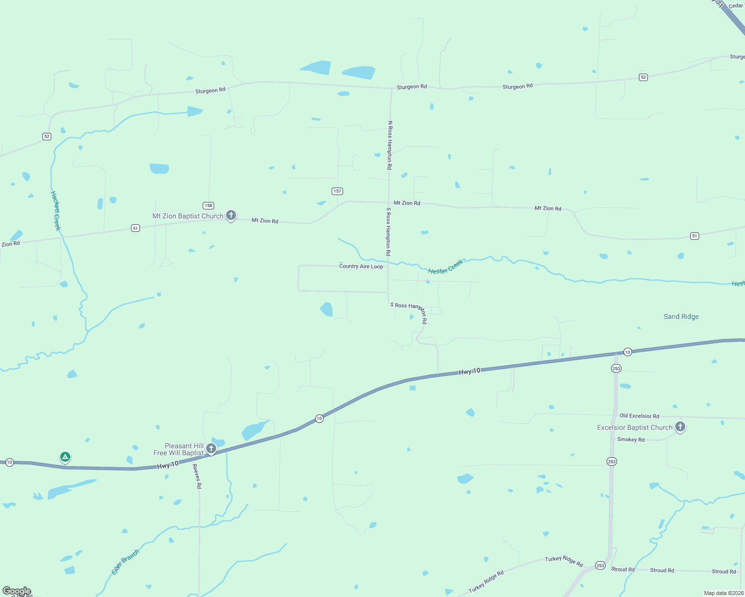 map of restaurants, bars, coffee shops, grocery stores, and more near 5922-6098 Country Aire Loop in Hackett