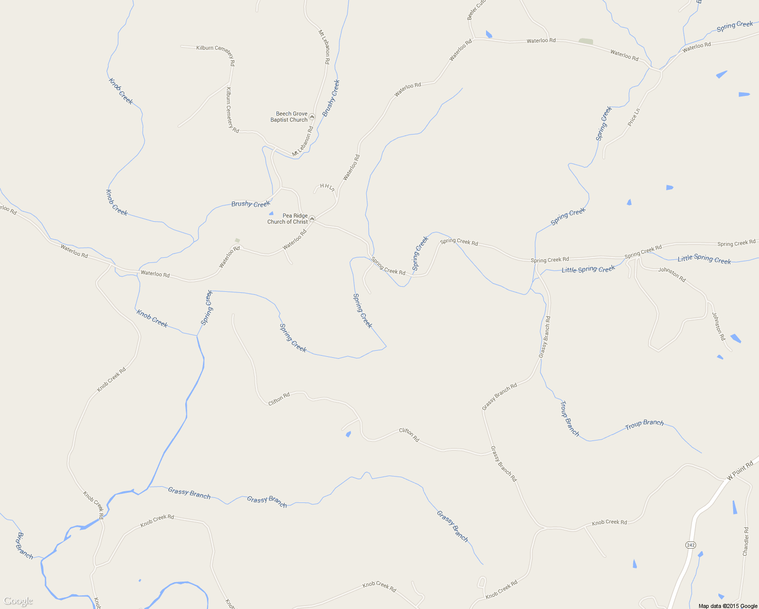 map of restaurants, bars, coffee shops, grocery stores, and more near 323 Spring Creek Rd in Westpoint