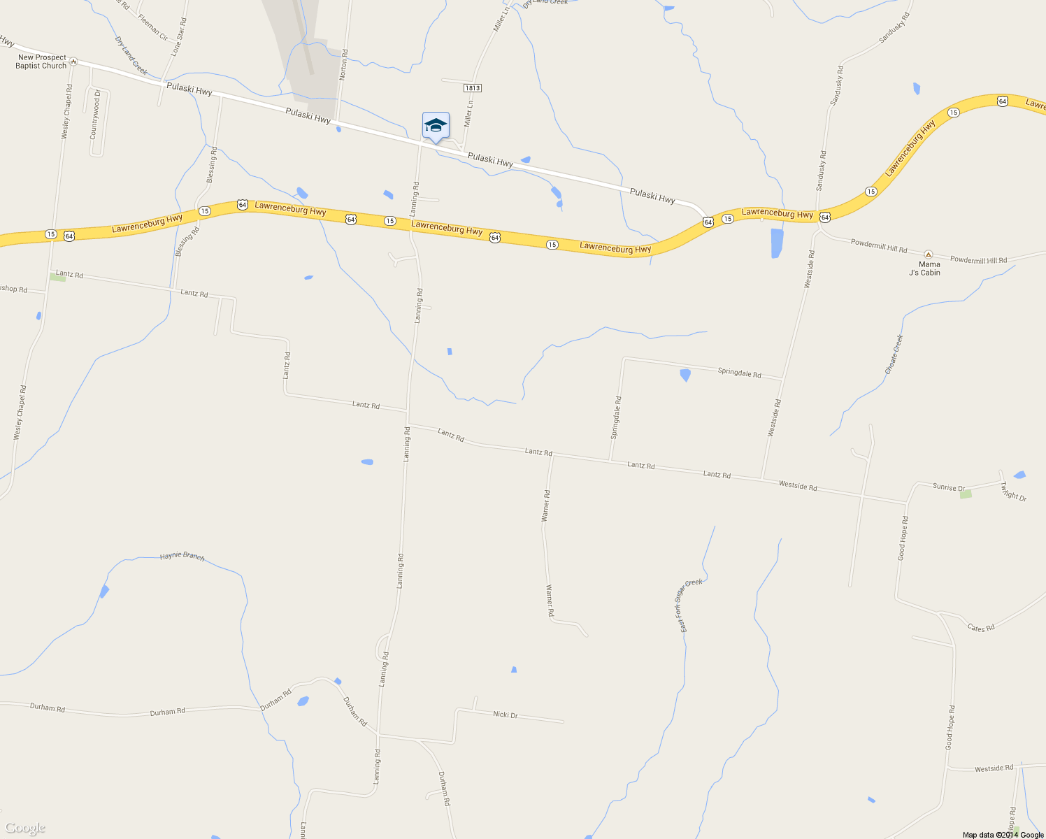 map of restaurants, bars, coffee shops, grocery stores, and more near 188 Lantz Road in Lawrenceburg