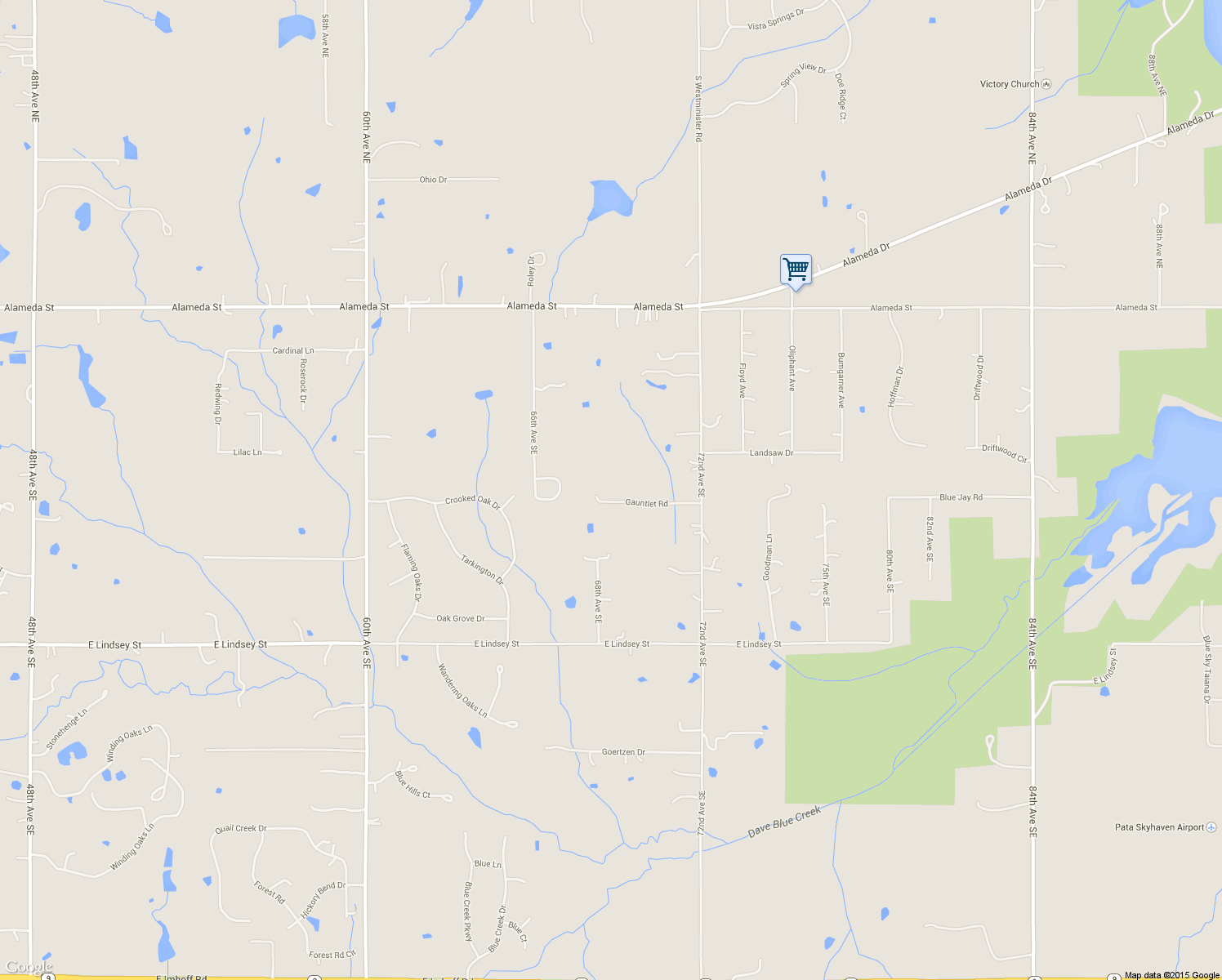 map of restaurants, bars, coffee shops, grocery stores, and more near 6800 Gauntlet Rd in Norman