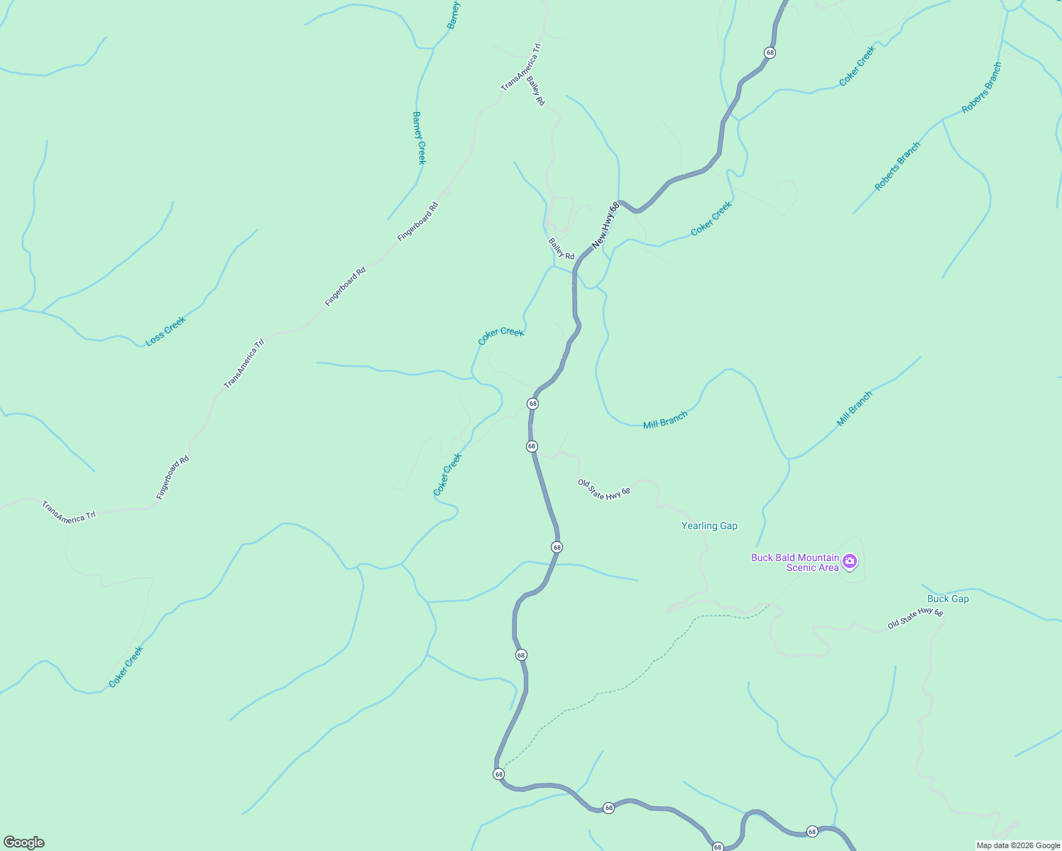 map of restaurants, bars, coffee shops, grocery stores, and more near 13714 New Highway 68 in Tellico Plains