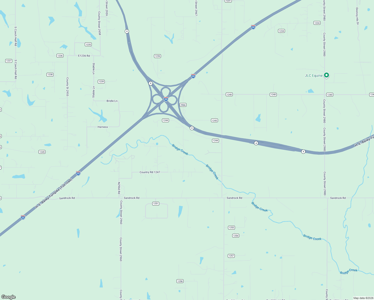 map of restaurants, bars, coffee shops, grocery stores, and more near 1251 County Street 2966 in Blanchard
