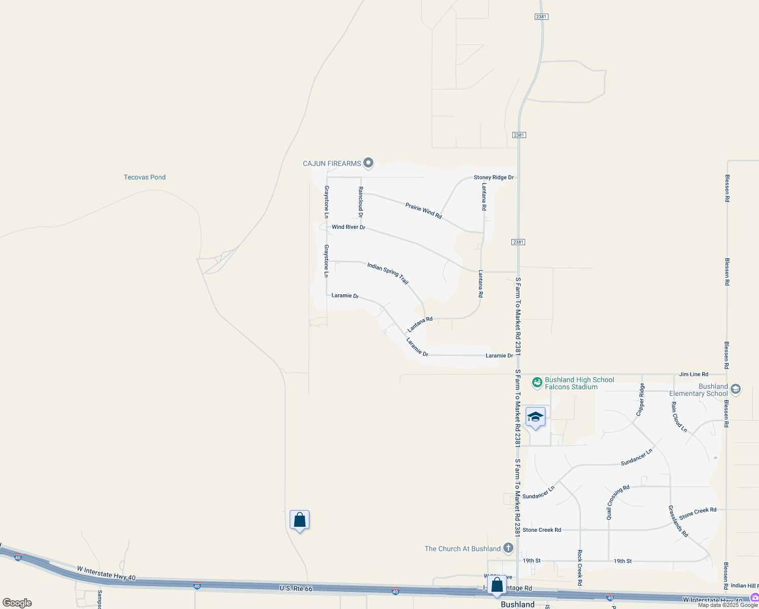 map of restaurants, bars, coffee shops, grocery stores, and more near 20100 Laramie in Potter