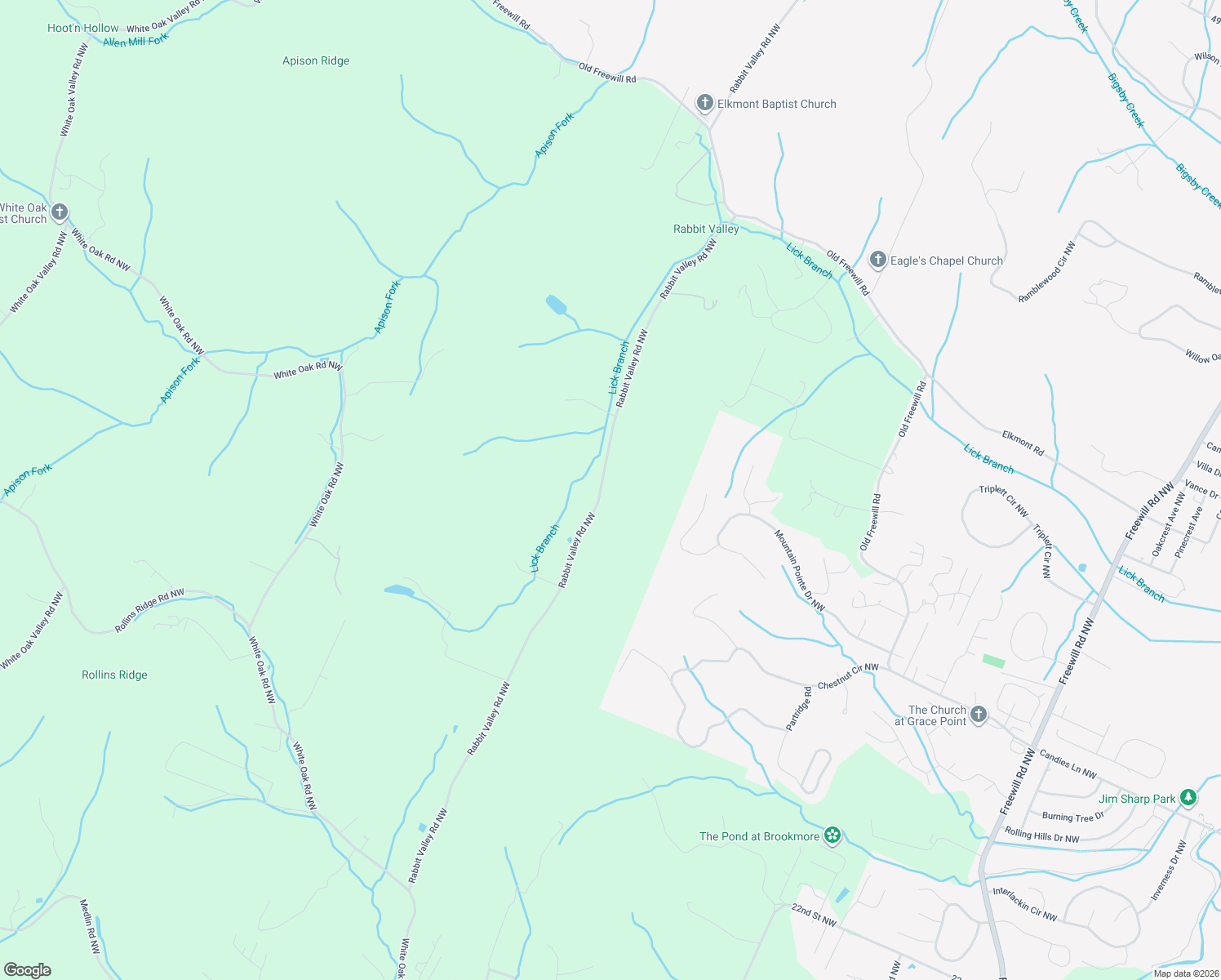 map of restaurants, bars, coffee shops, grocery stores, and more near 806 Rabbit Valley Rd in Cleveland