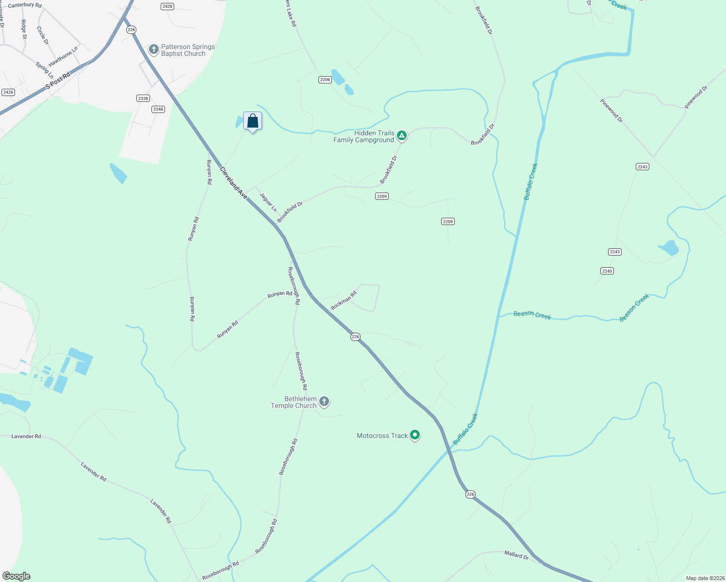 map of restaurants, bars, coffee shops, grocery stores, and more near 120 Rockman Rd in Grover