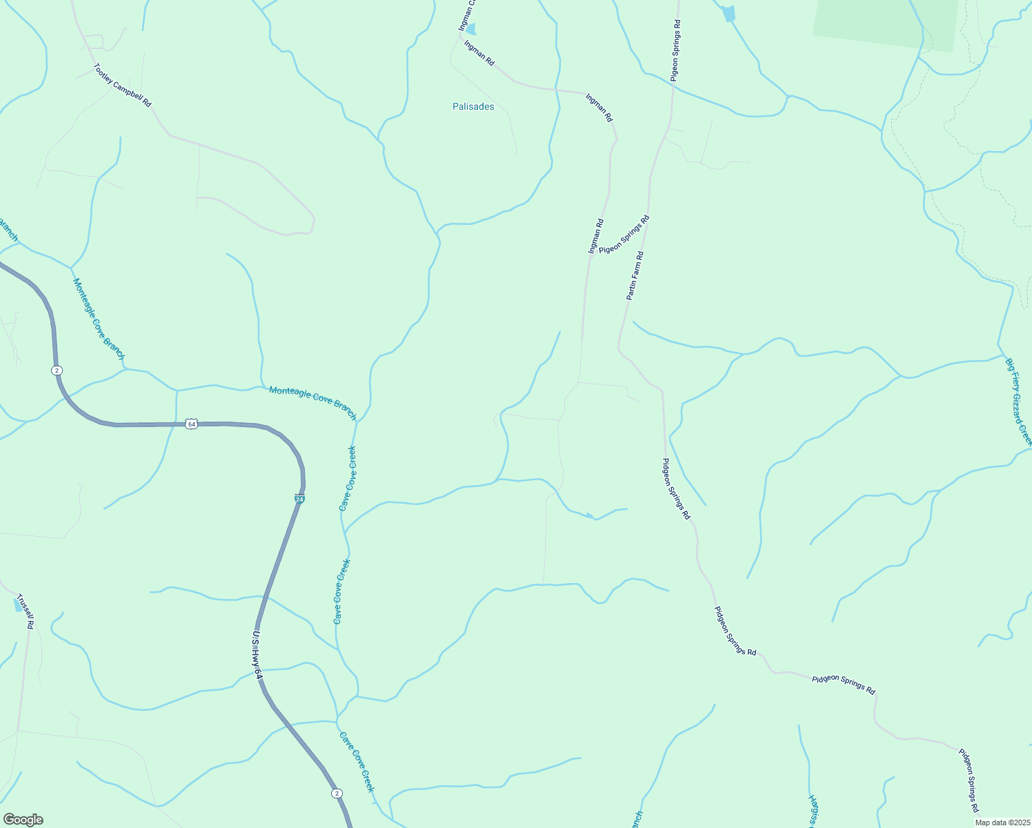 map of restaurants, bars, coffee shops, grocery stores, and more near 3300 Partin Farm Road in South Pittsburg