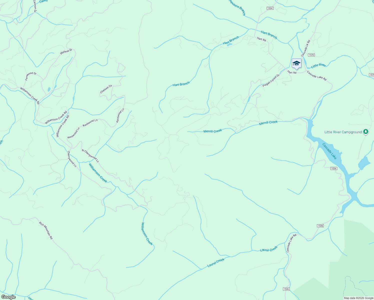 map of restaurants, bars, coffee shops, grocery stores, and more near 175 McDonald Court in Pisgah Forest