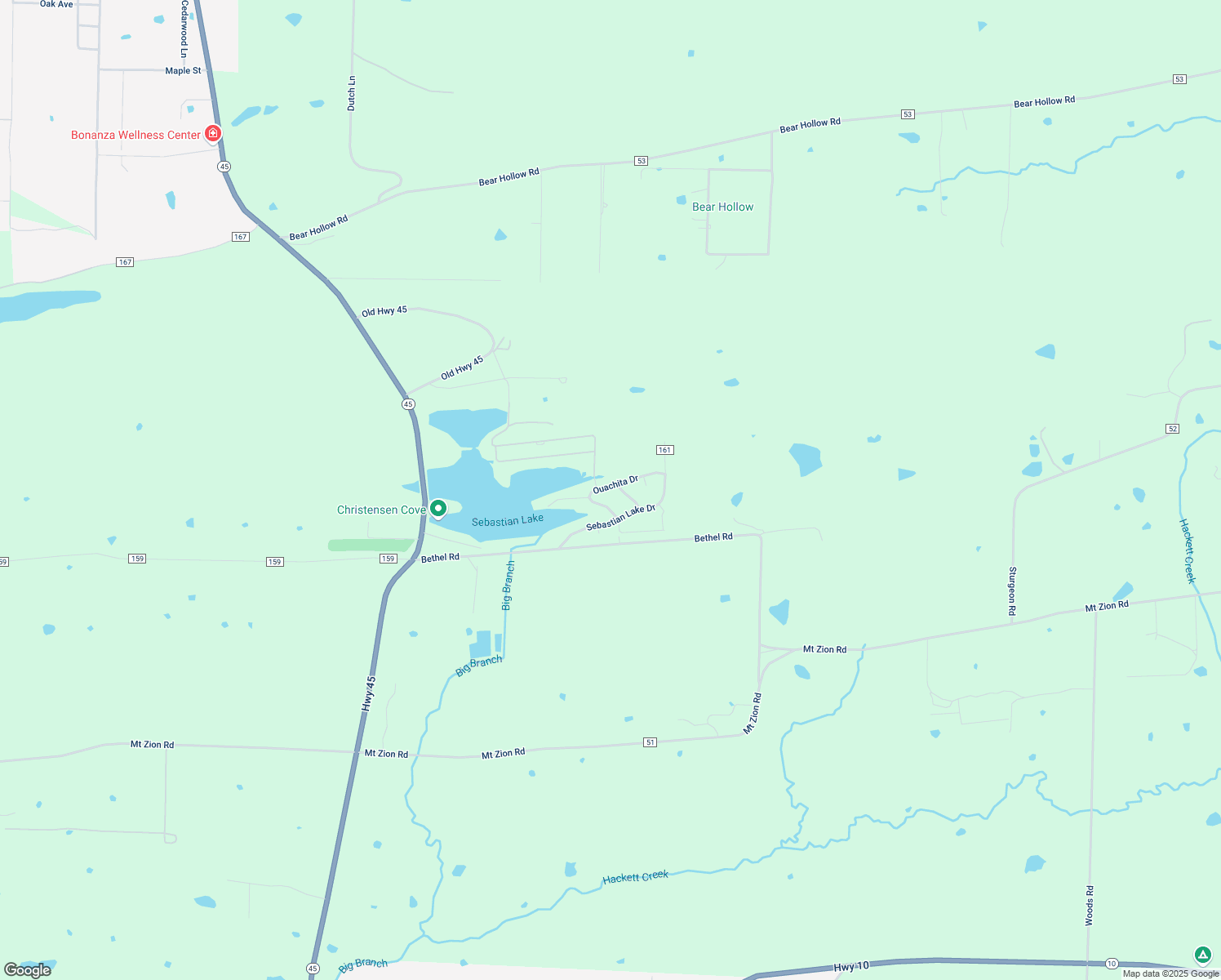 map of restaurants, bars, coffee shops, grocery stores, and more near 8319 Eufaula Drive in Hackett