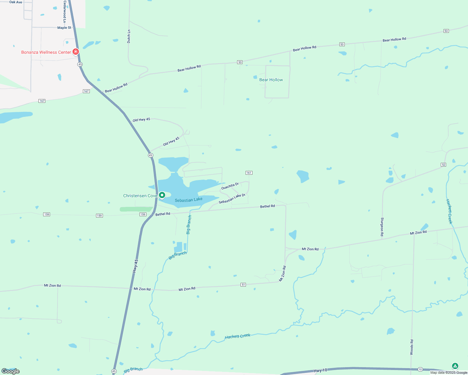 map of restaurants, bars, coffee shops, grocery stores, and more near 8319 Eufaula Drive in Hackett