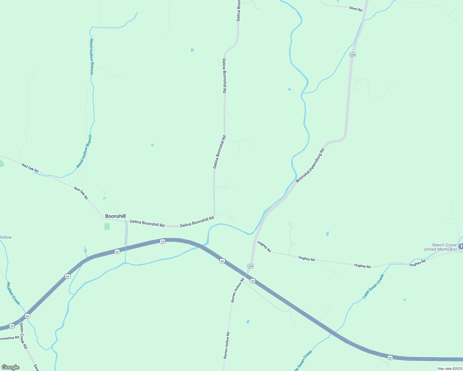 map of restaurants, bars, coffee shops, grocery stores, and more near 93 Delina Boonshill Road in Petersburg