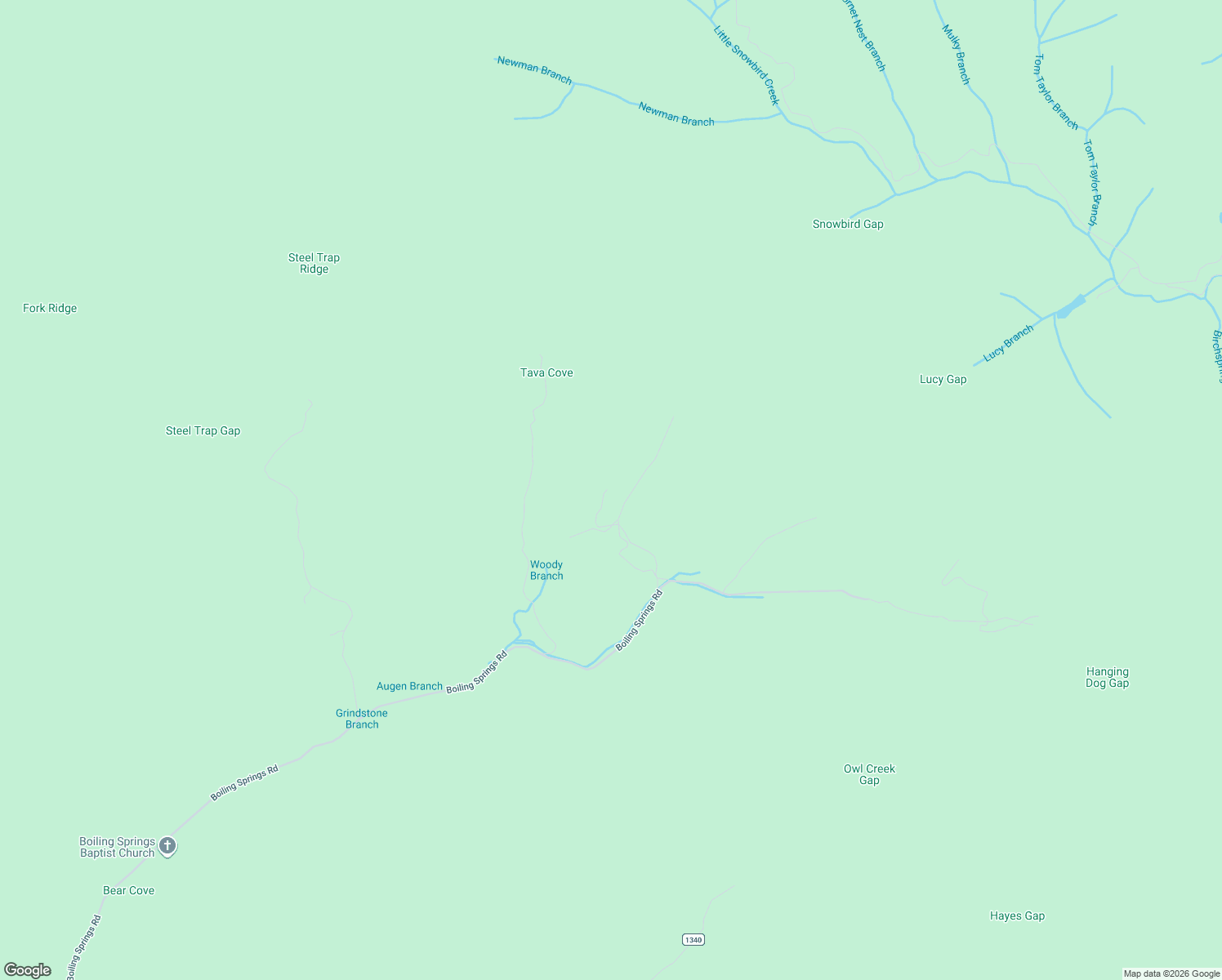 map of restaurants, bars, coffee shops, grocery stores, and more near 344 Woody Branch Road in Murphy