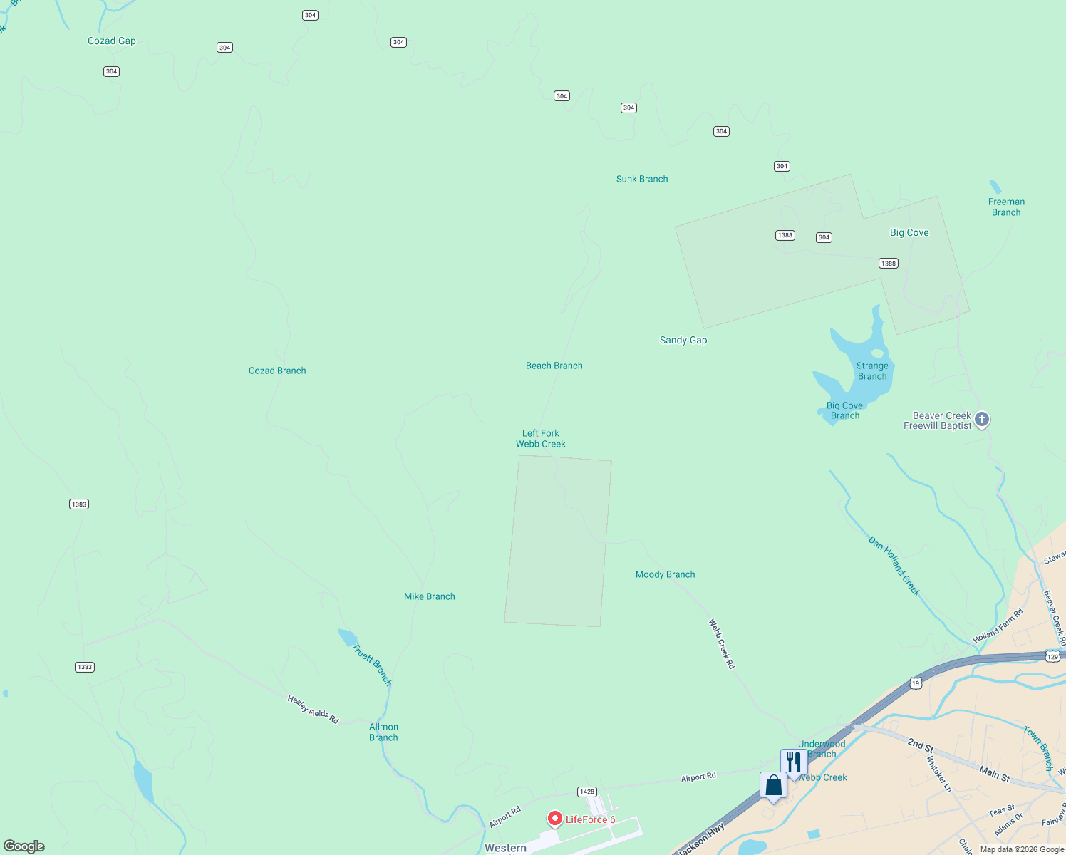 map of restaurants, bars, coffee shops, grocery stores, and more near in Andrews