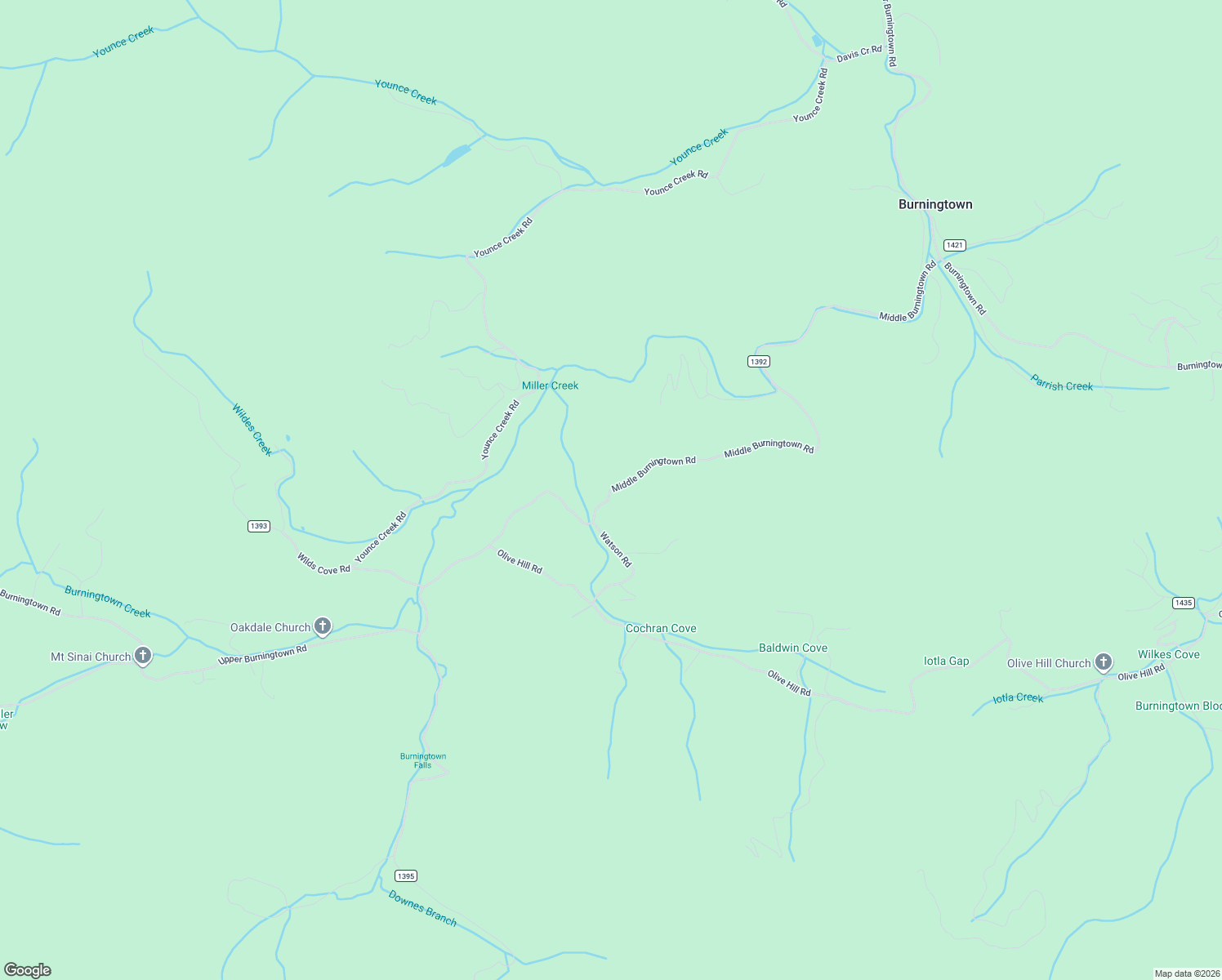 map of restaurants, bars, coffee shops, grocery stores, and more near 1799 Middle Burningtown Road in Franklin